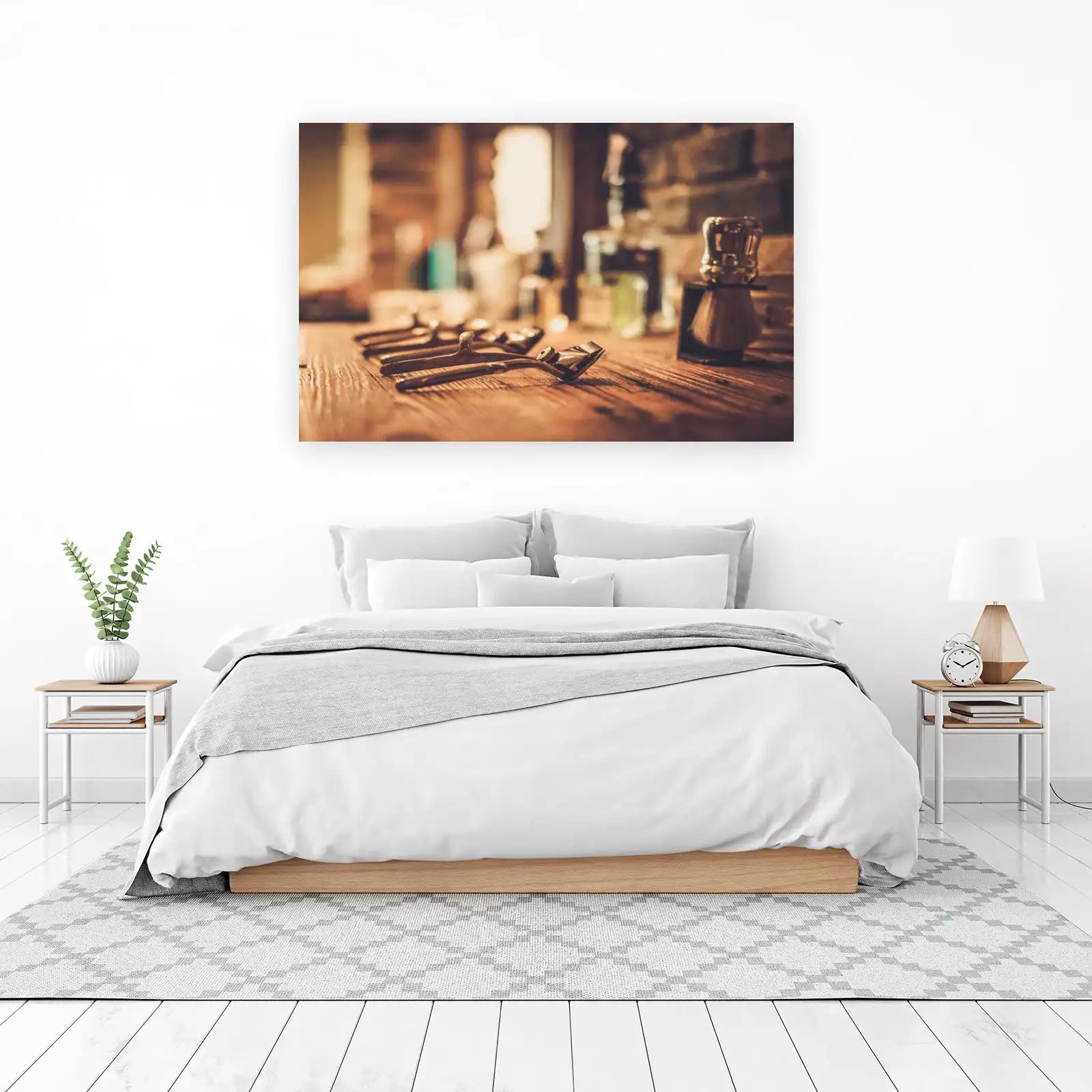 Vintage Barber Tools & Shaving Brush Wall Art