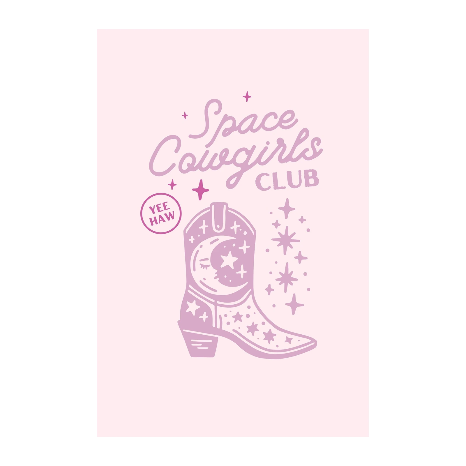 Celestial Cowgirl Yee Haw Wall Art