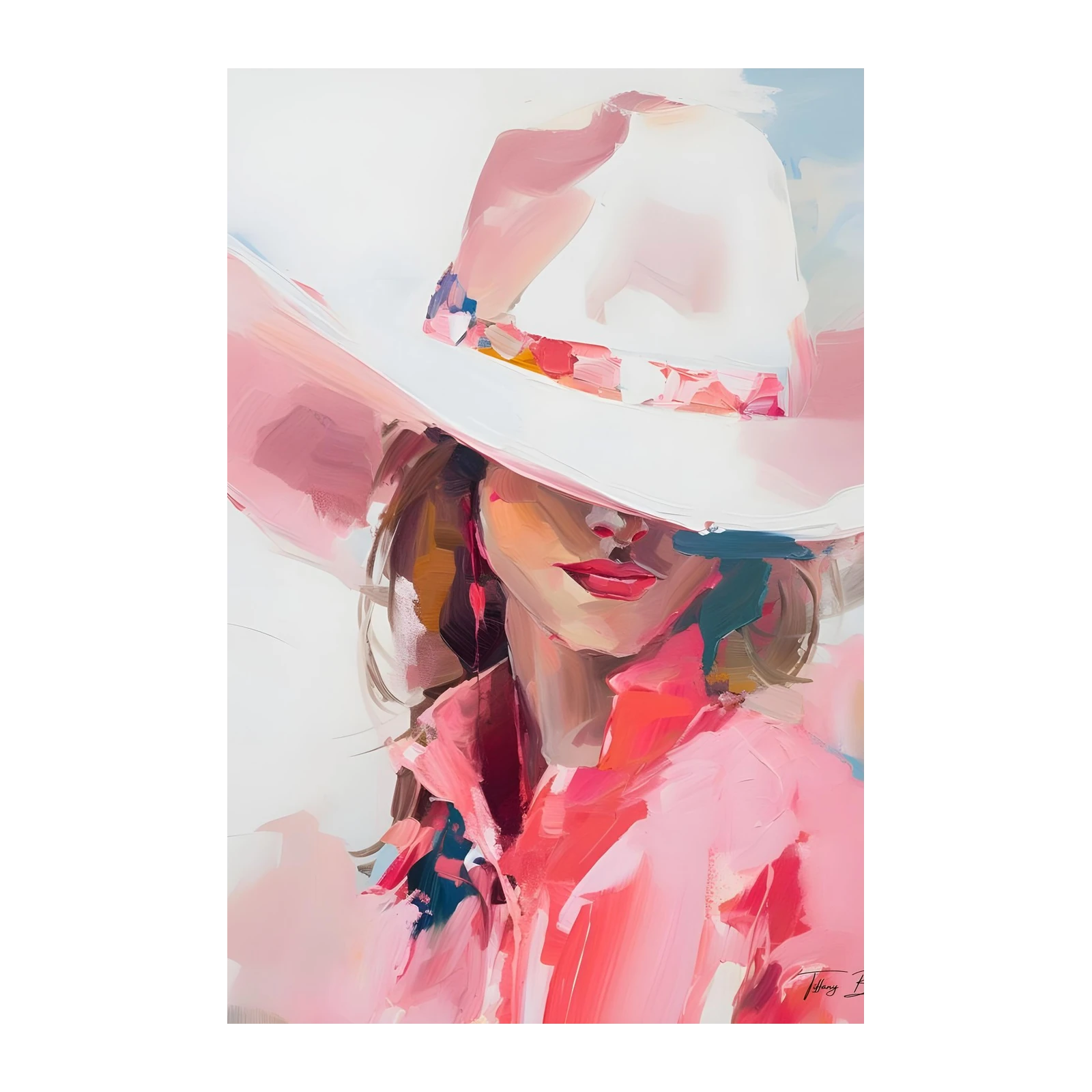 Chic Cowgirl Pink Palette Wall Art