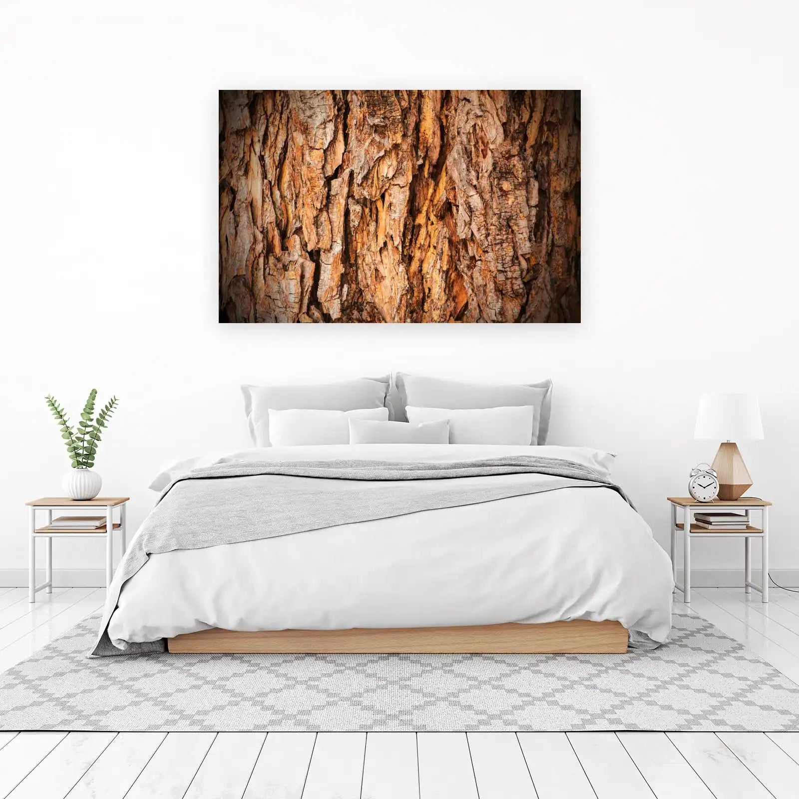 Rustic Tree Bark Texture Close-Up Wall Art