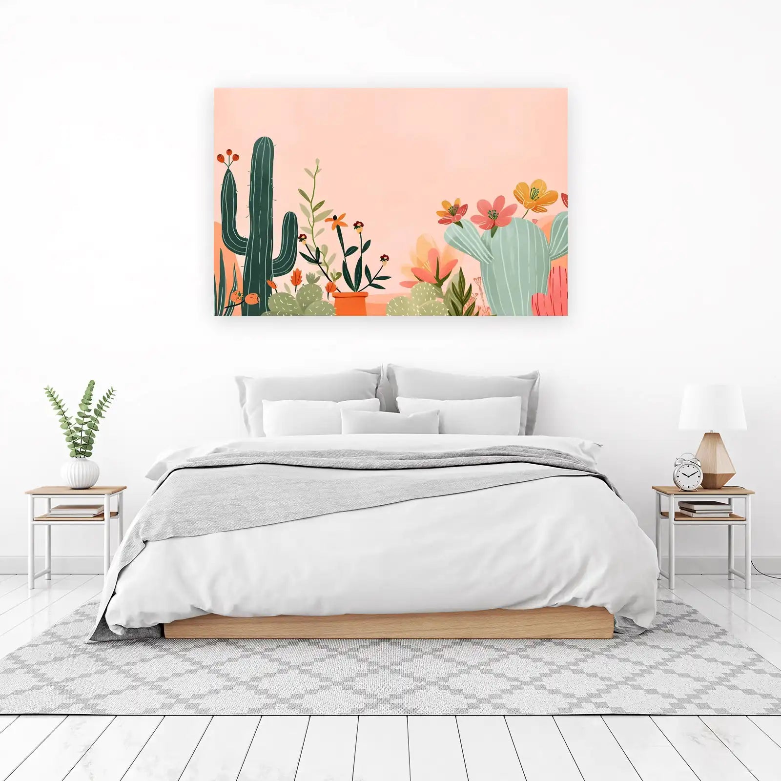 Desert Bloom Cactus Art Wall Art
