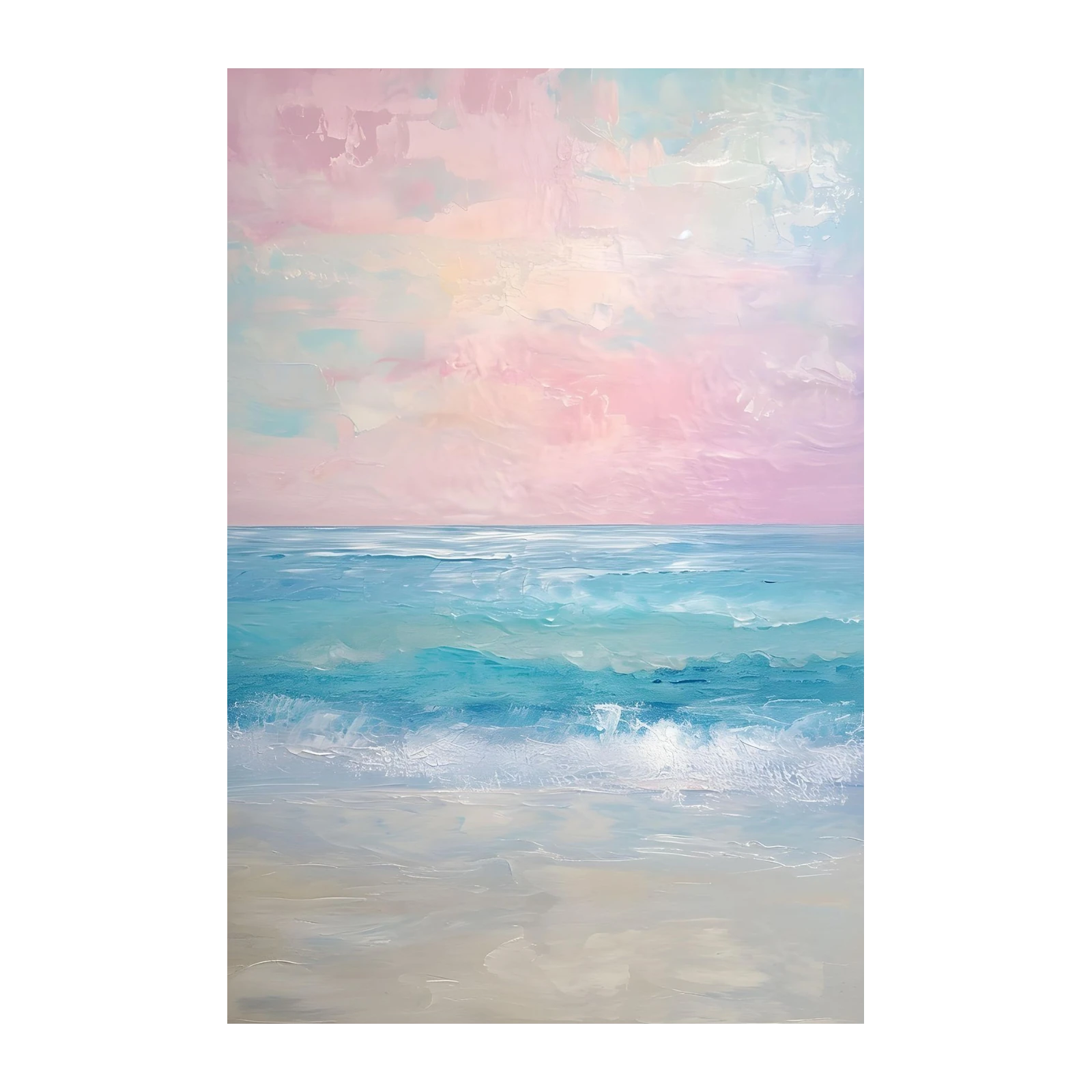 Dreamy Pastel Sunset Ocean Wall Art