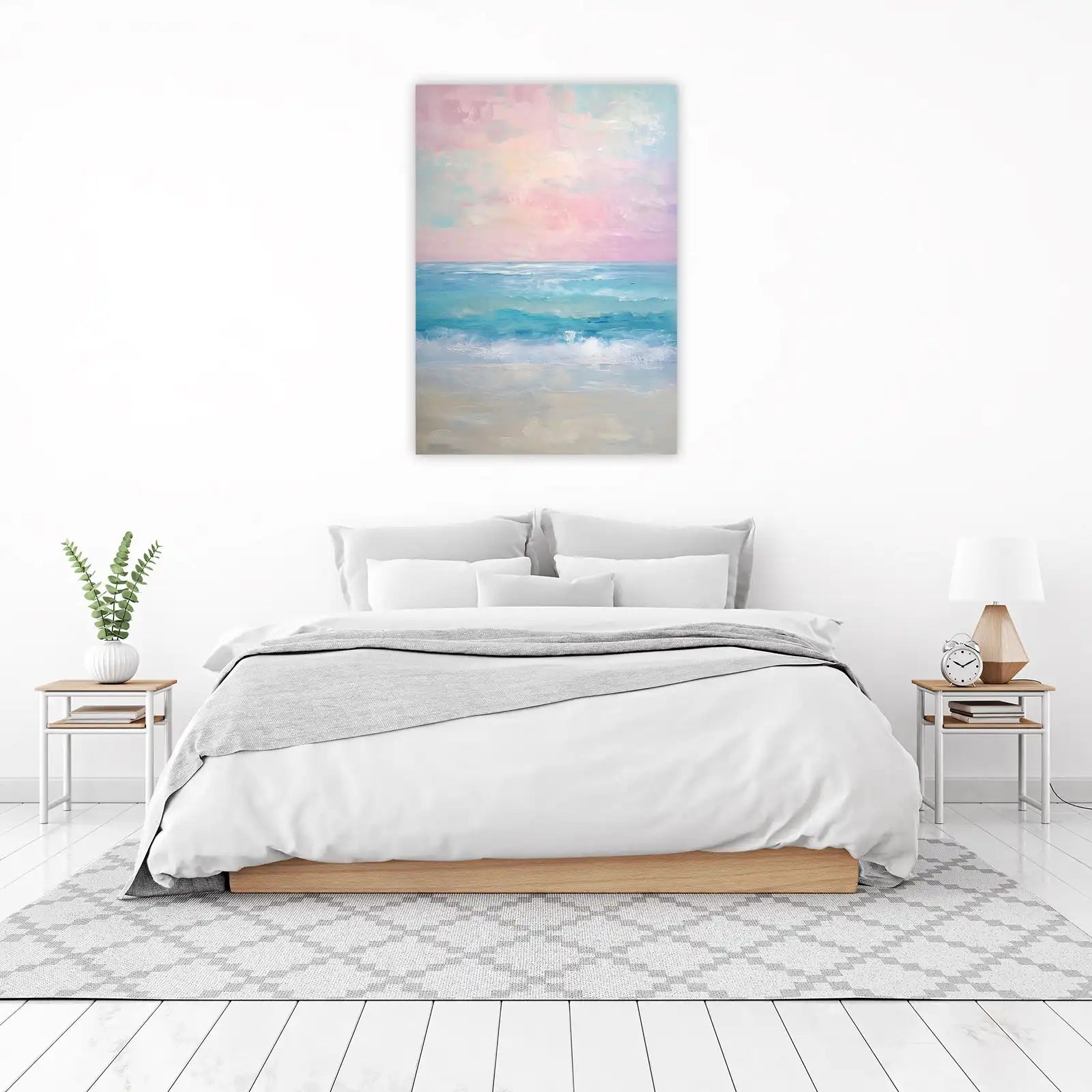 Dreamy Pastel Sunset Ocean Wall Art