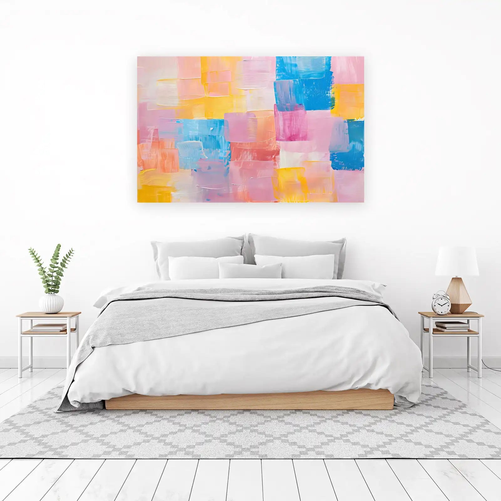 Abstract Pastel Squares Wall Art