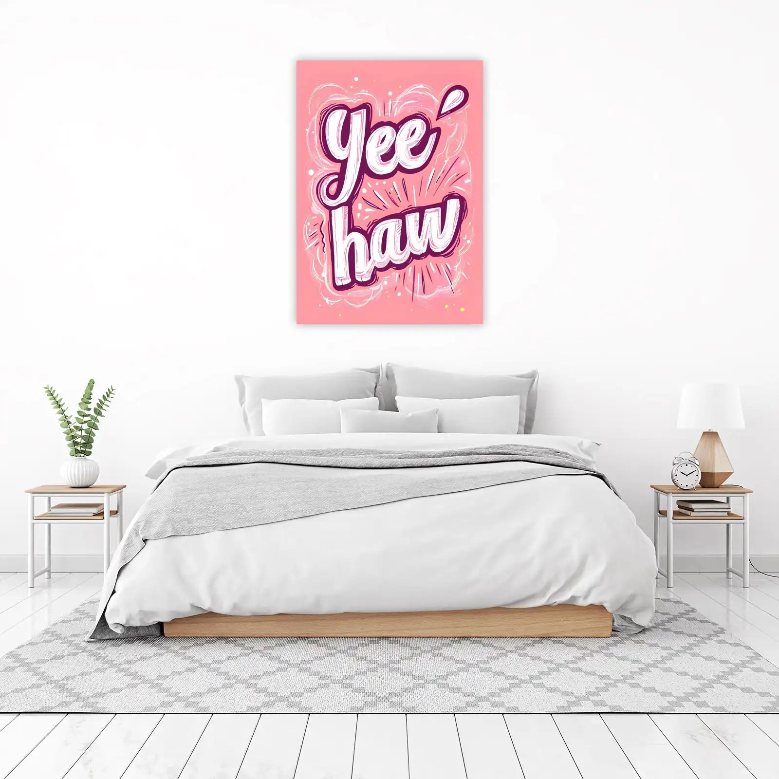 Yee Haw Fun Typography Wall Art