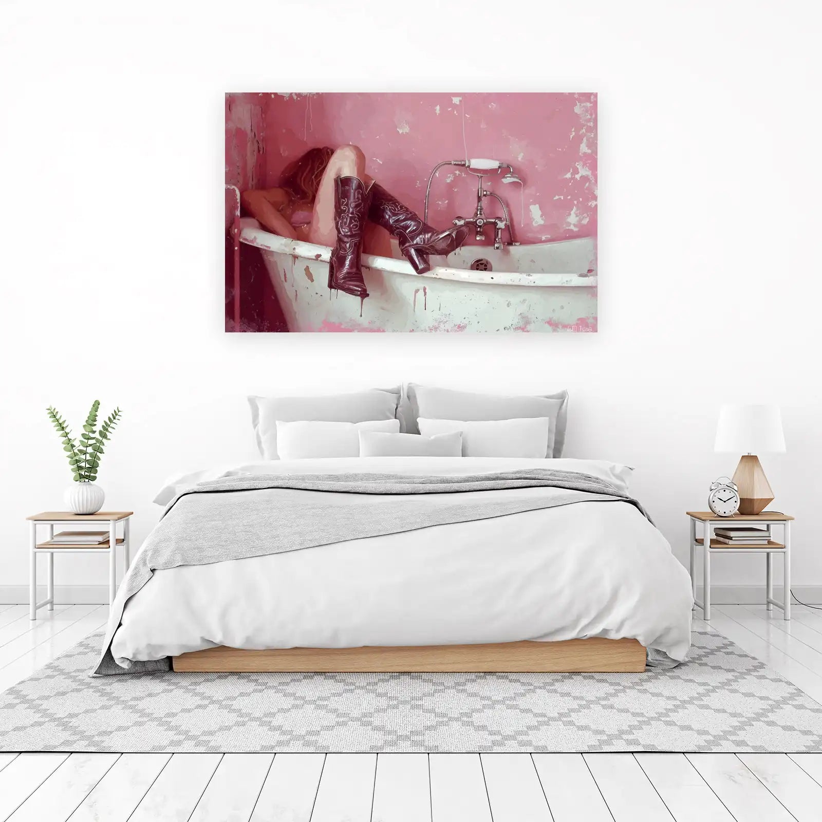 Cowgirl Boots Bath Glamour Wall Art