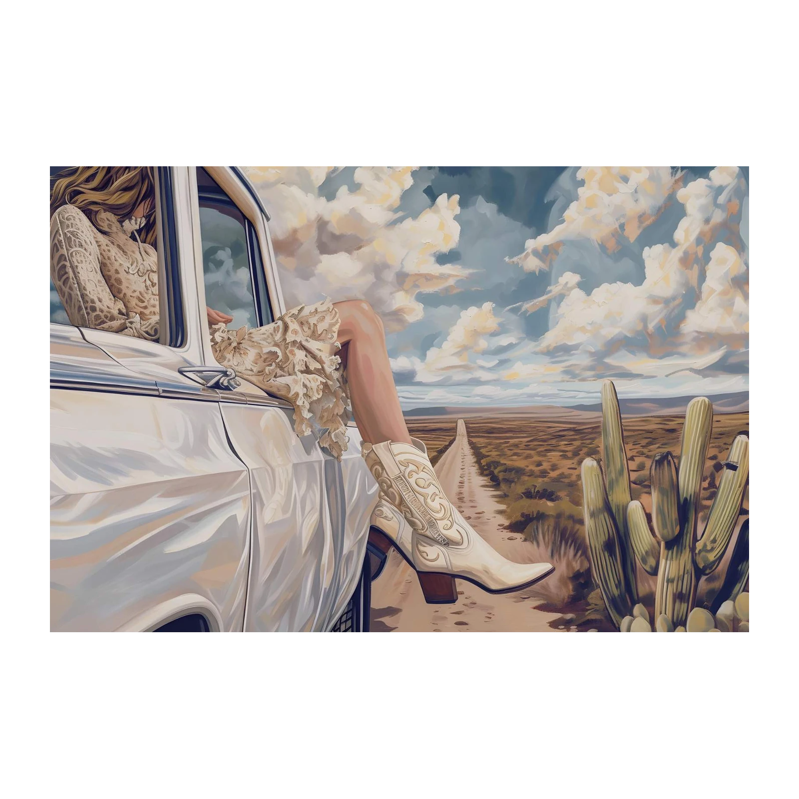 Desert Wanderer Western Boots Wall Art