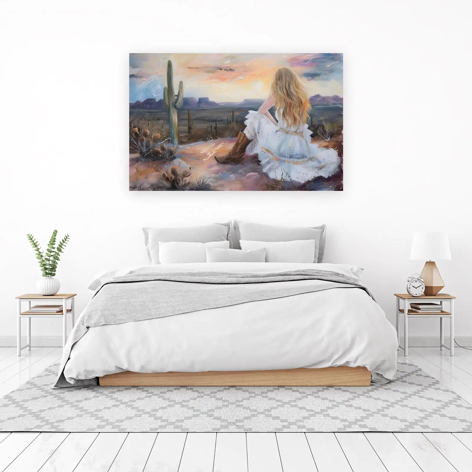 Desert Sunset Dreamer Cowgirl Wall Art