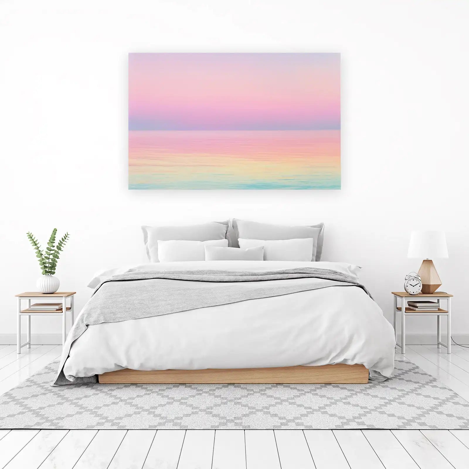 Pastel Ocean Horizon Wall Art