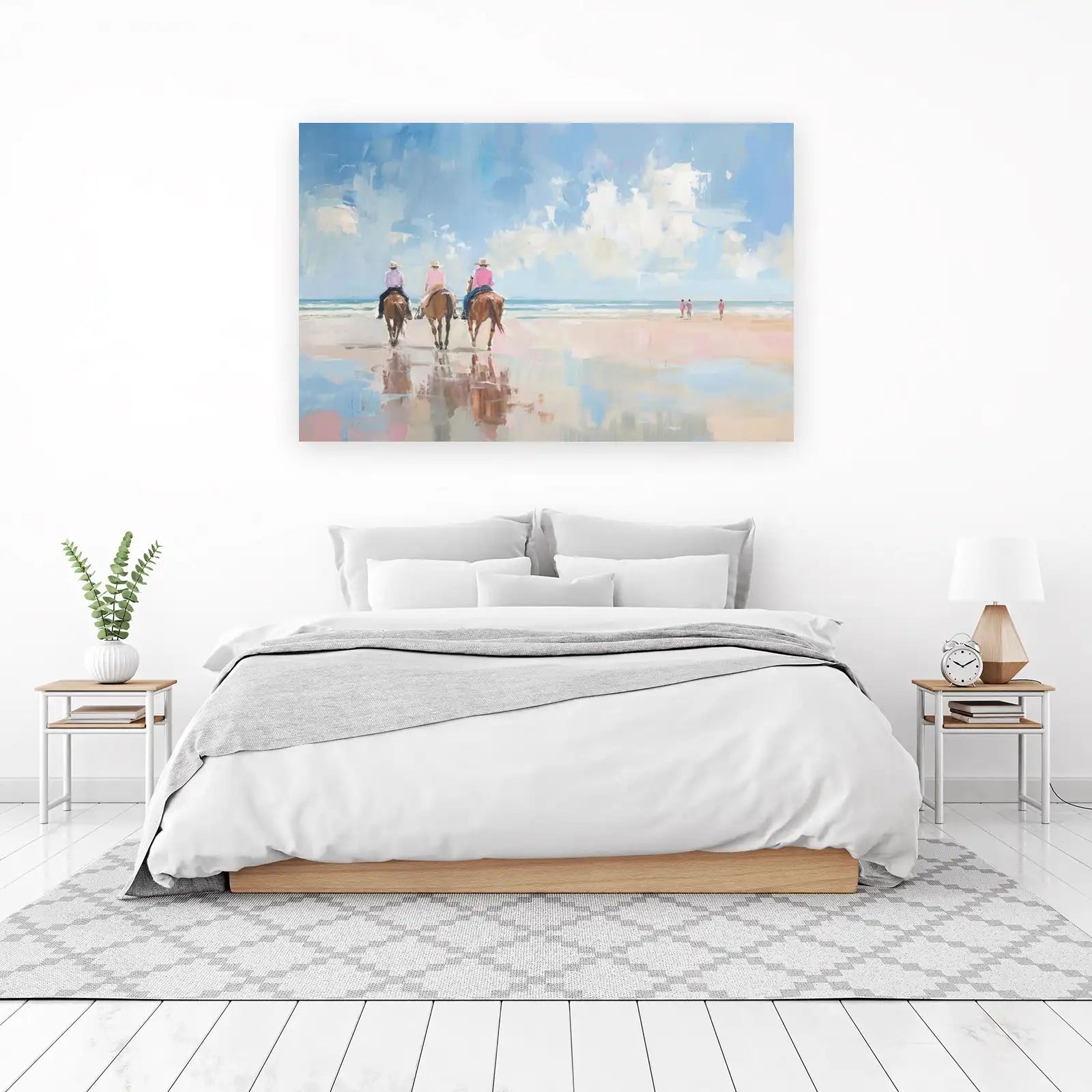 Coastal Horseback Riding Beach Wall Art