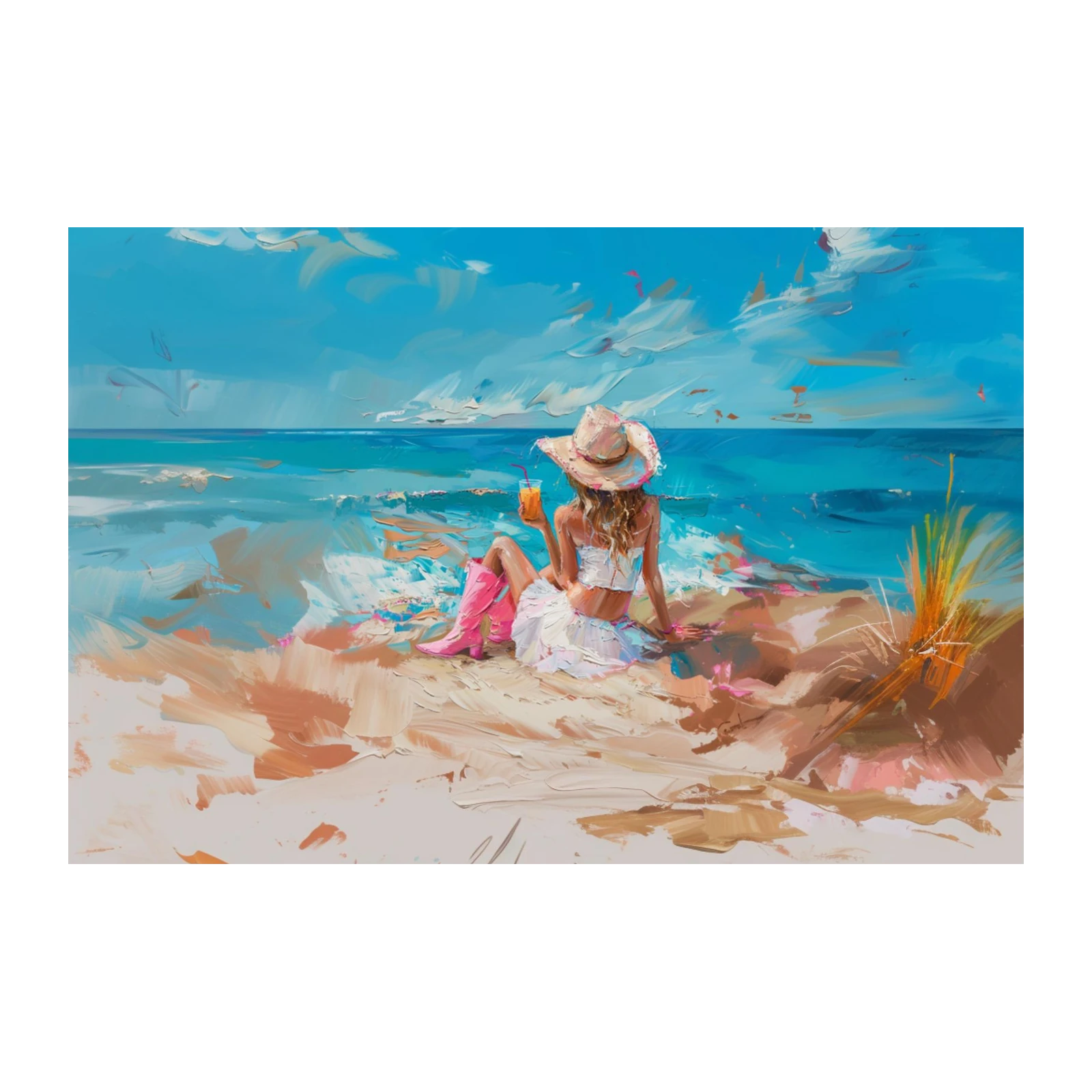 Cowgirl Beach Bliss Wall Art