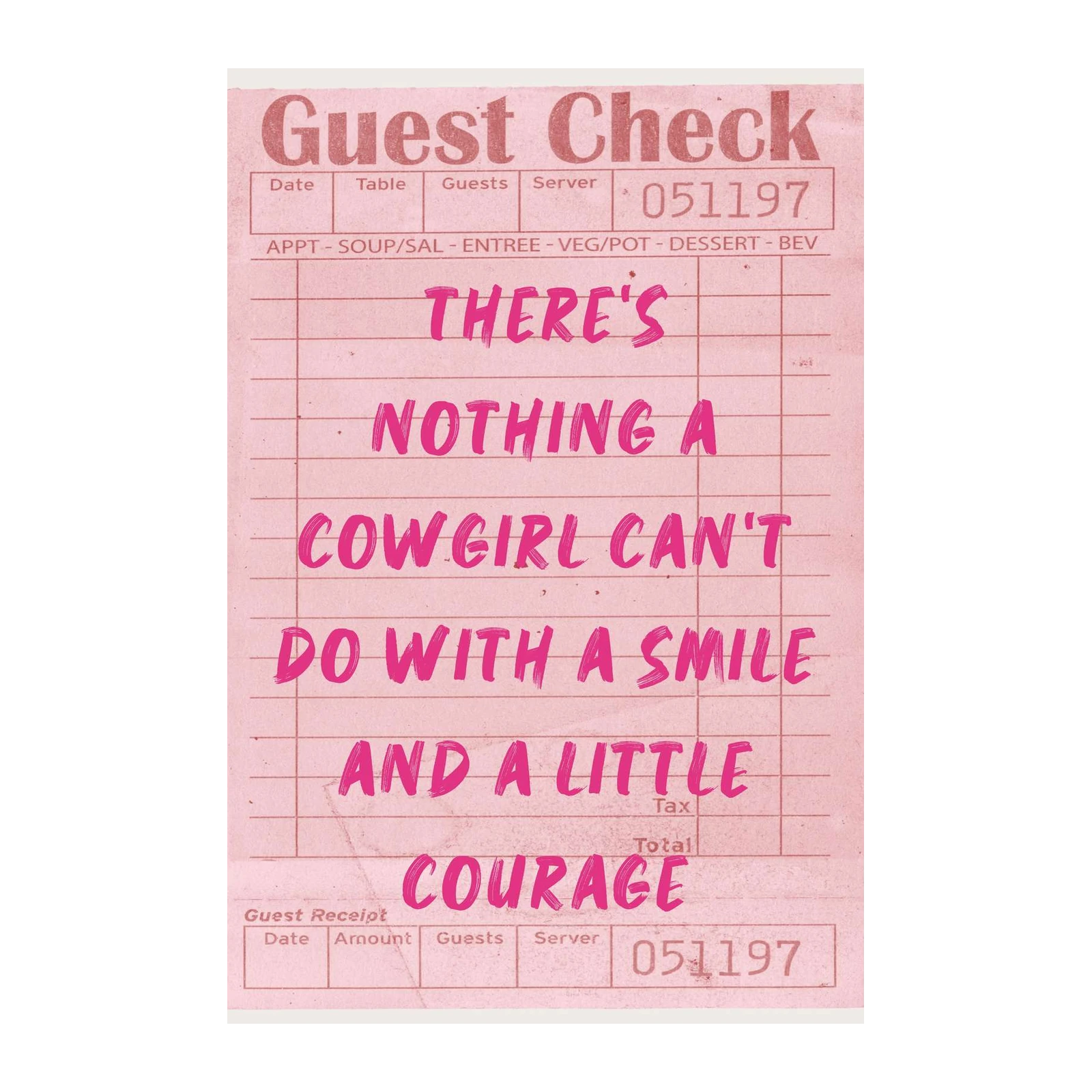 Cowgirl Courage Quote Wall Art