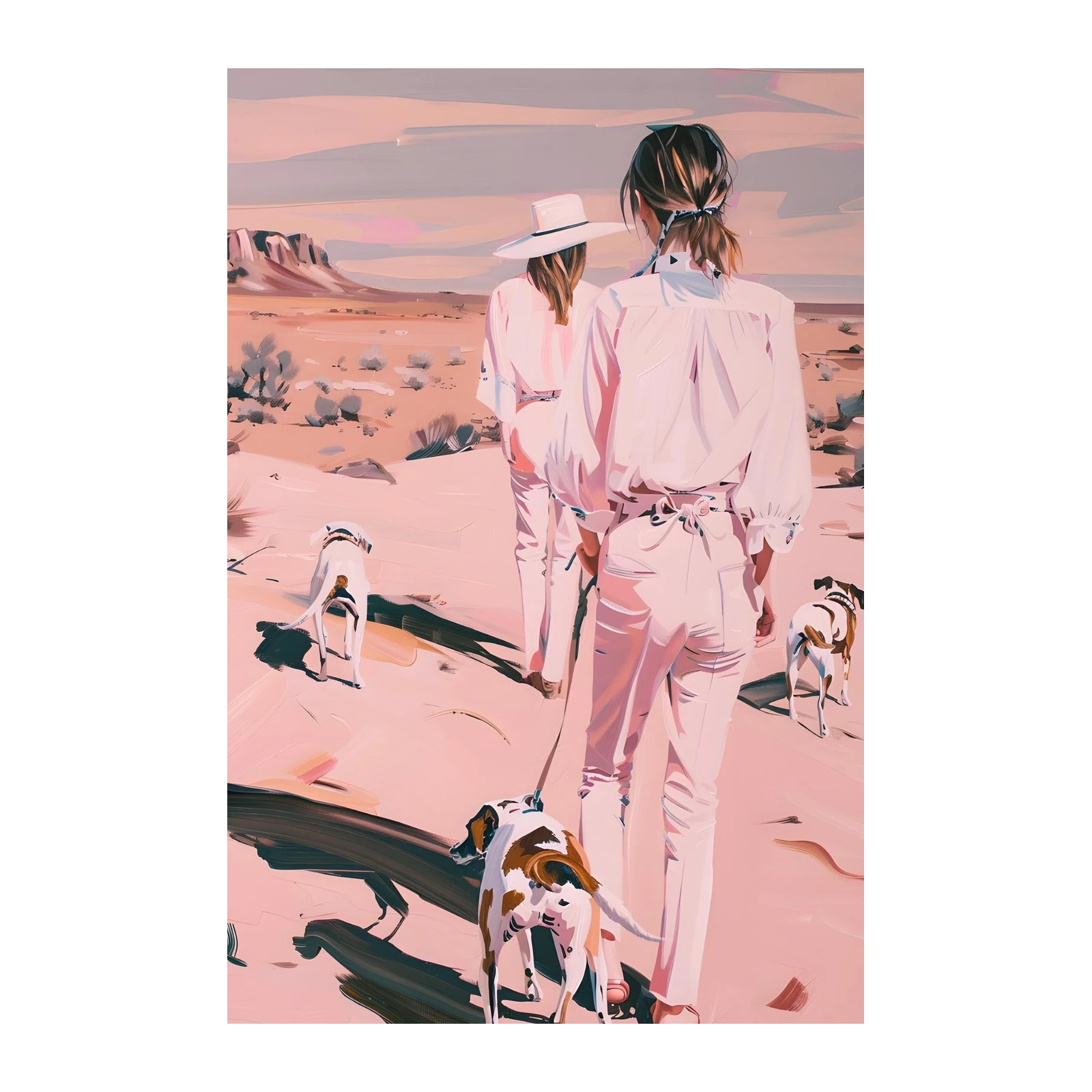 Desert Wanderlust Duo with Dogs Wall Art