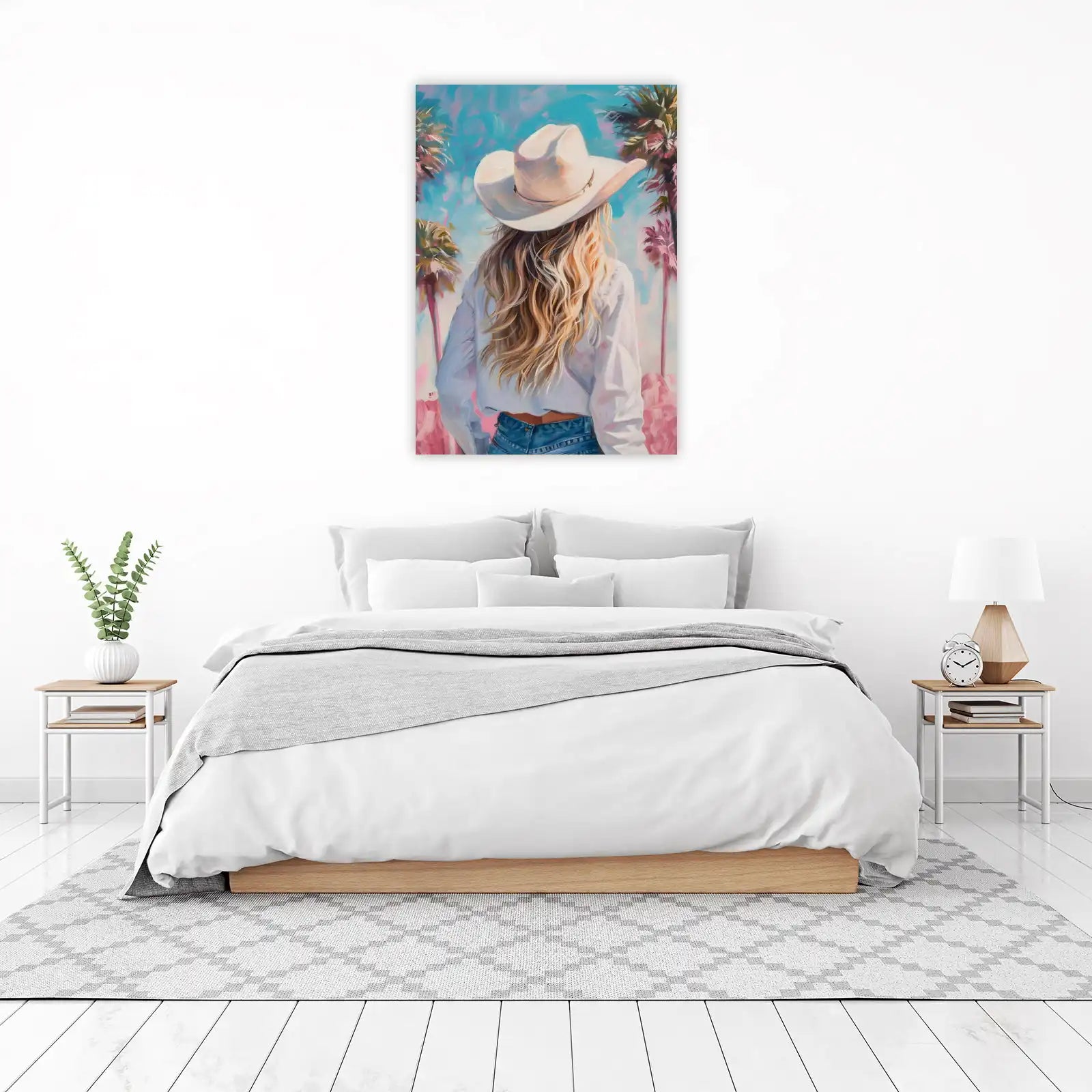 Cowgirl Vibes Palm Tree Boho Wall Art