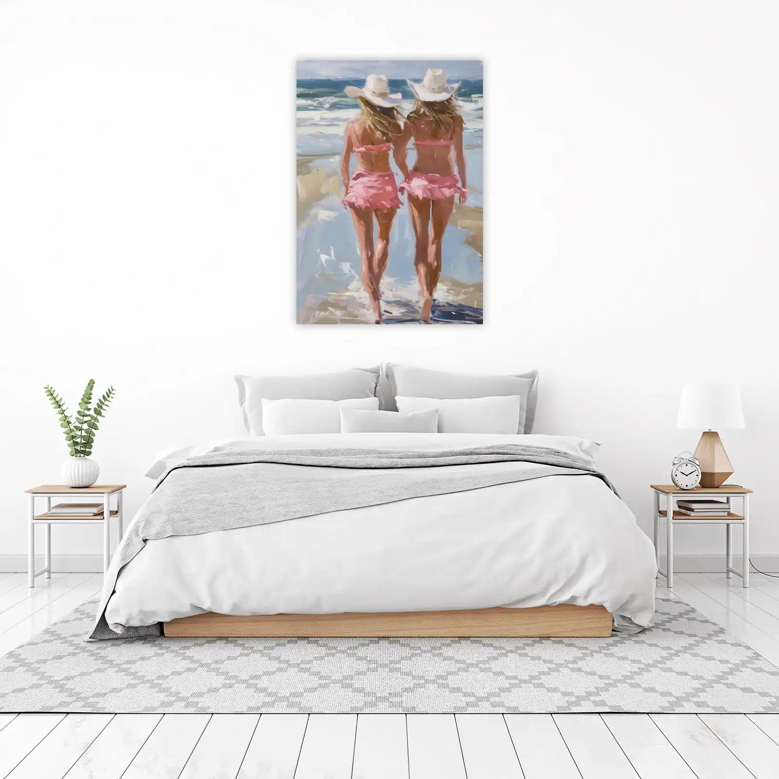 Summer Beach Vibes Two Friends Wall Art
