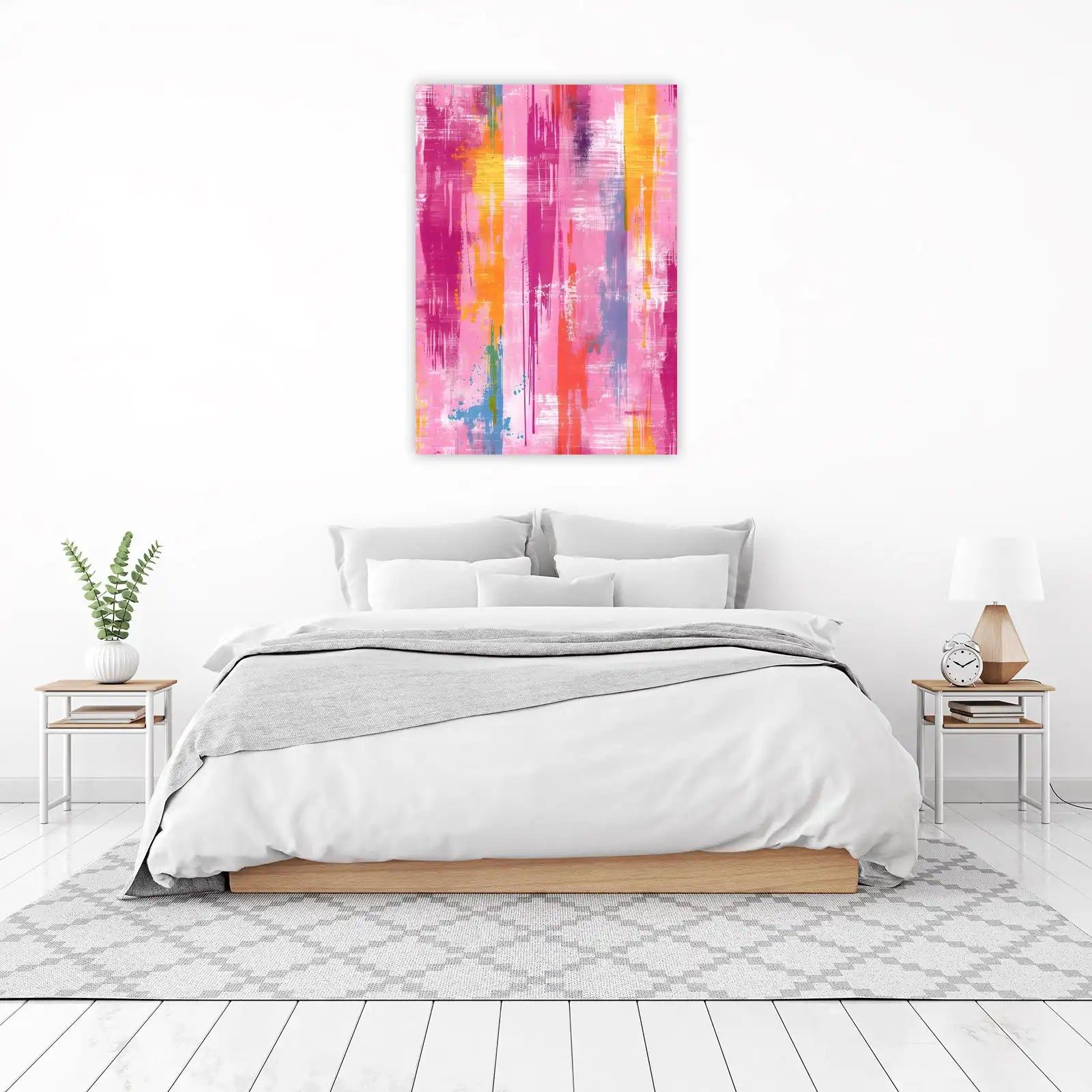 Vibrant Abstract Strokes Wall Art