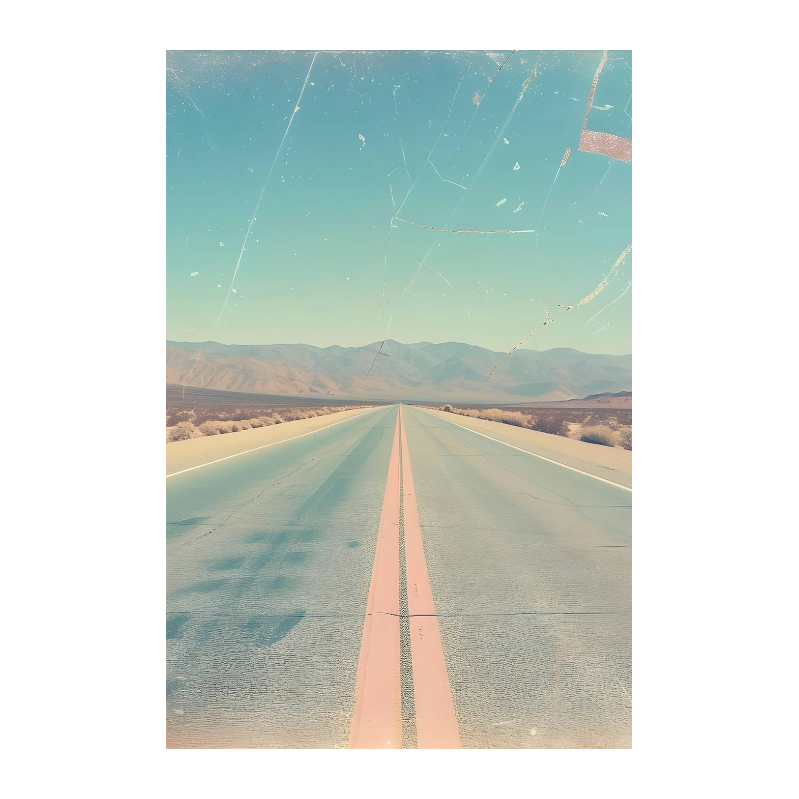 Desert Road Adventure Vintage Wall Art