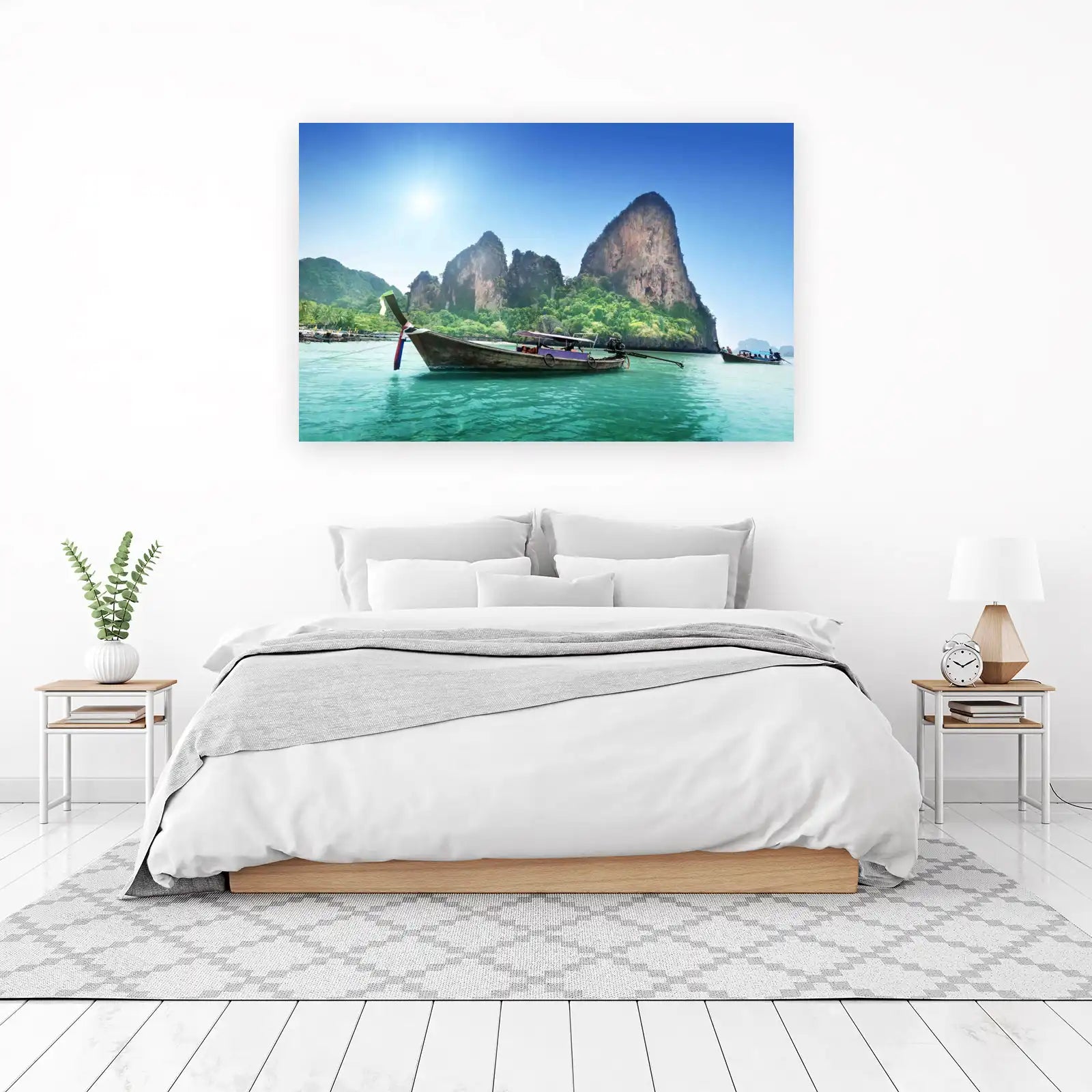 Tropical Thailand Longtail Boat Wall Art