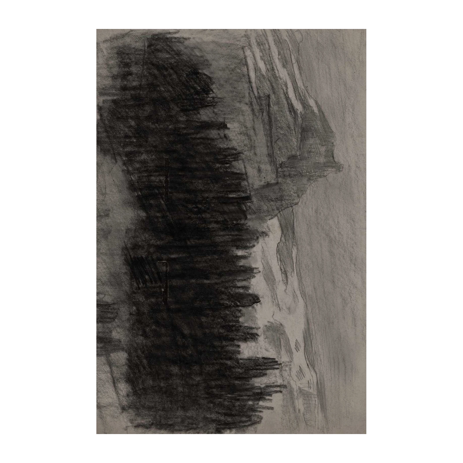 Abstract Charcoal Landscape Wall Art