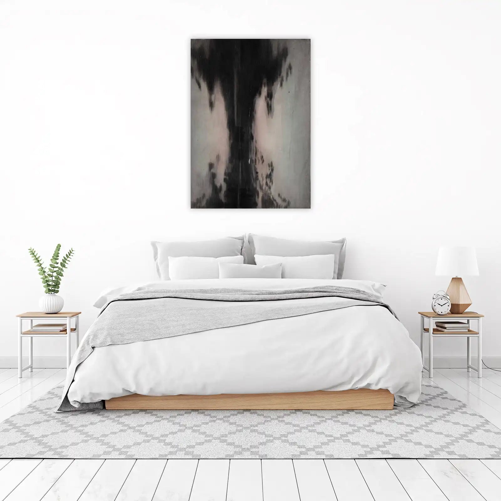 Abstract Charcoal & Grey Tones Wall Art