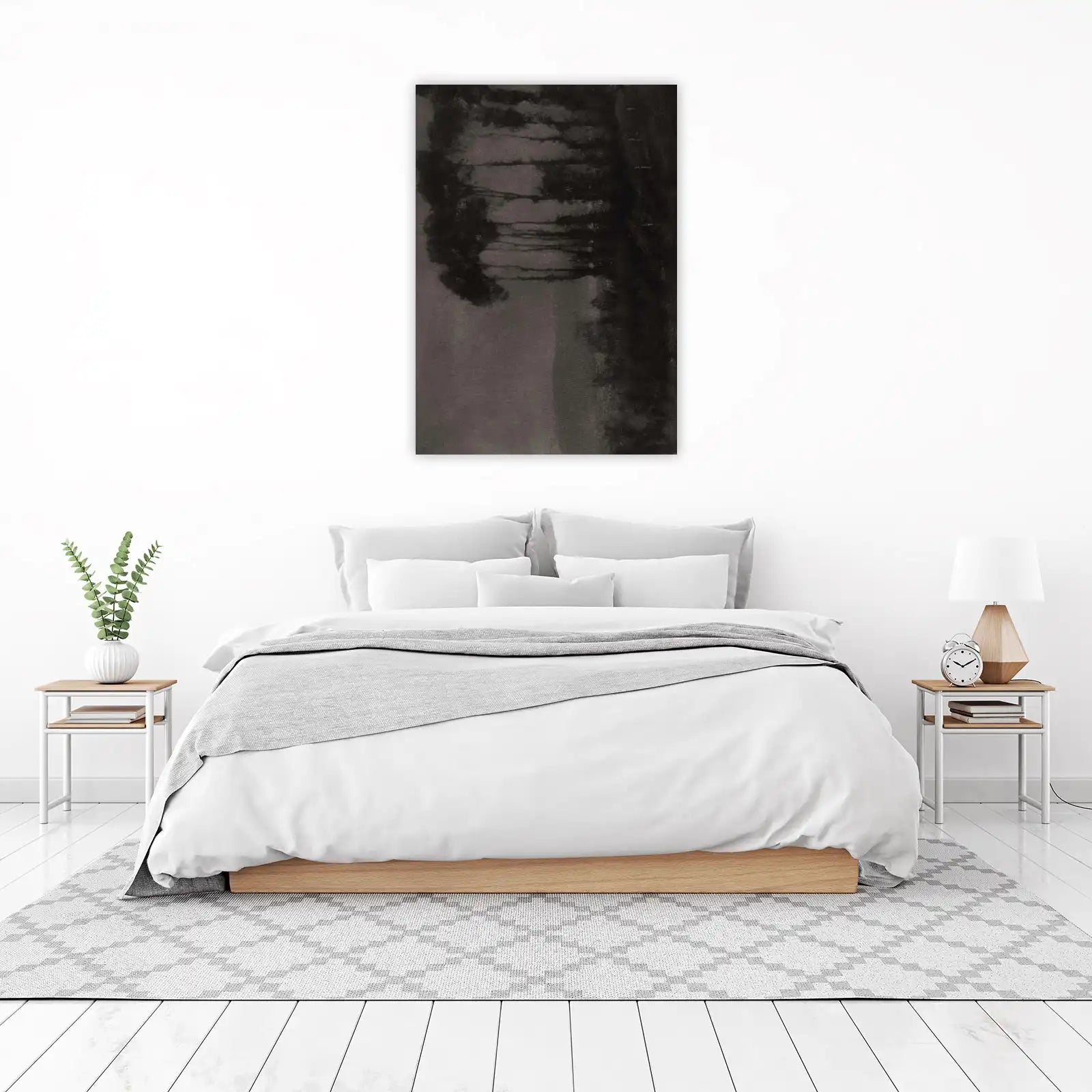 Abstract Forest Monochrome Wall Art