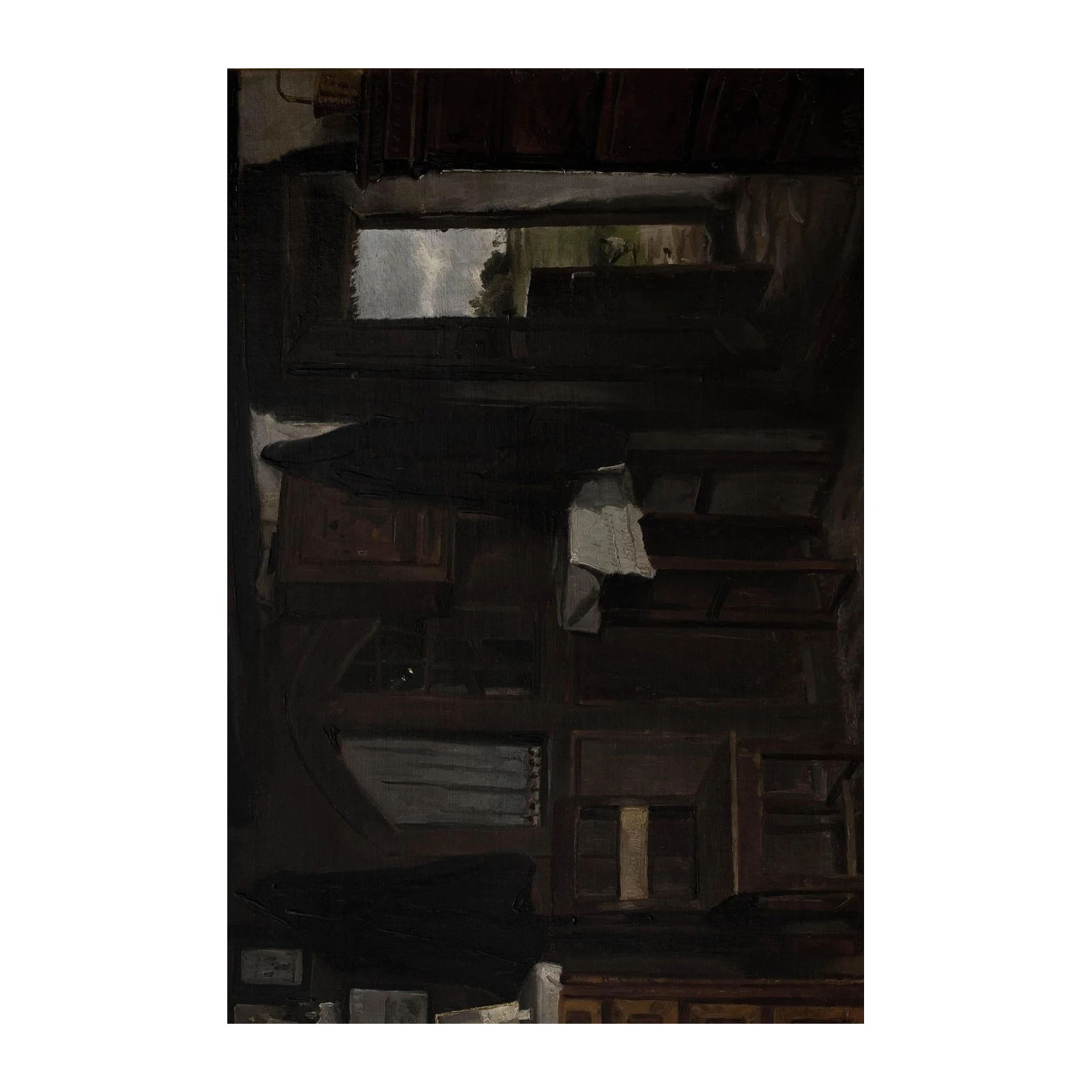 Dark Interior View Wall Art
