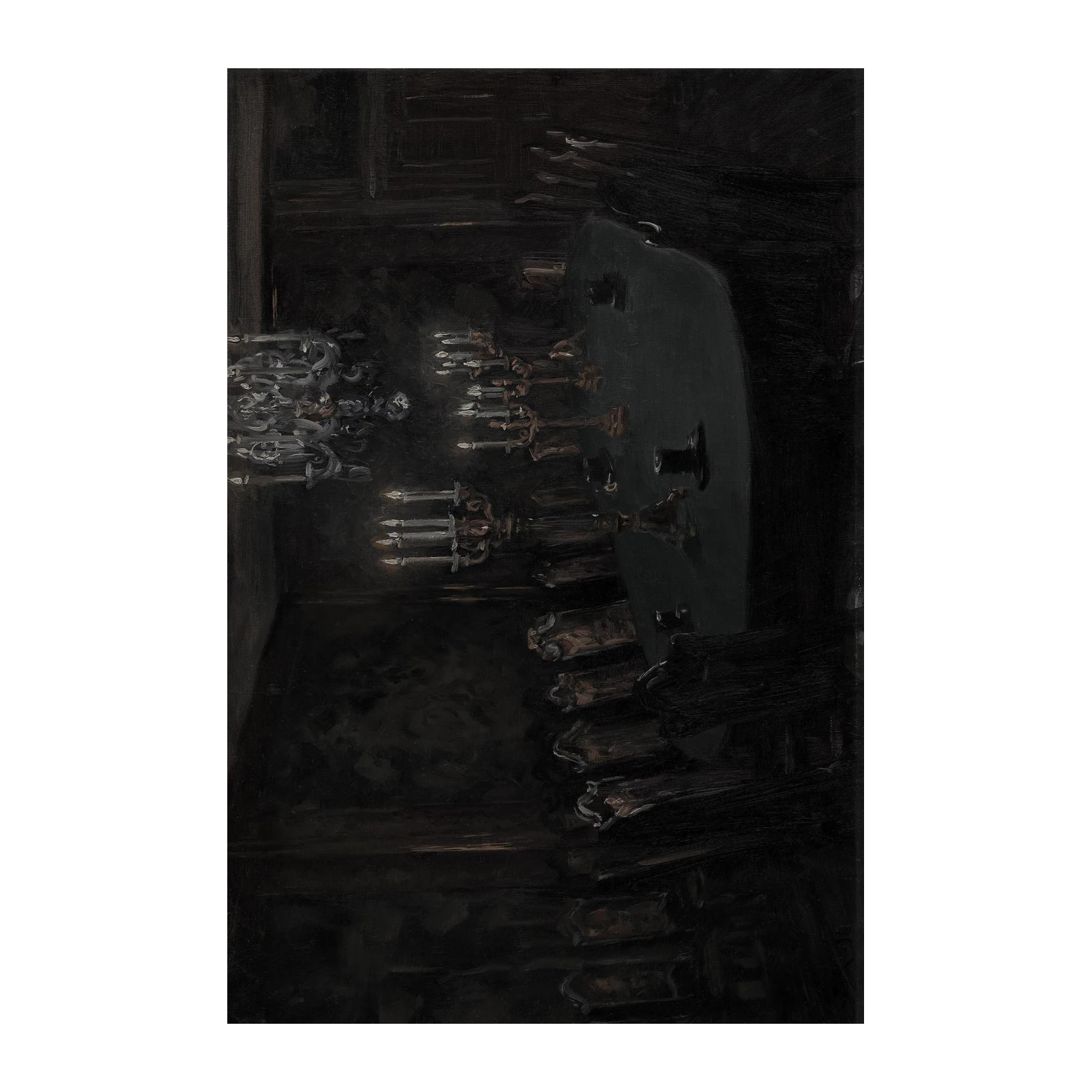 Dark Elegance Chandelier Wall Art