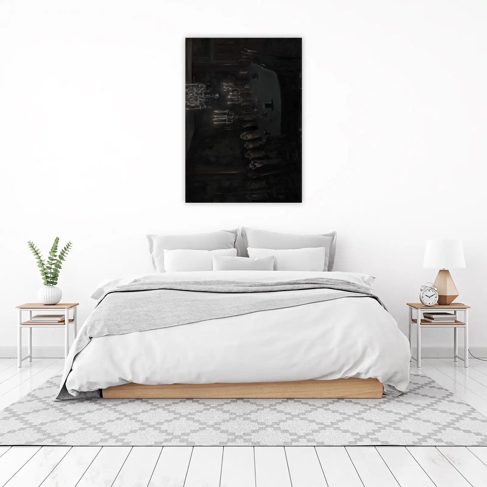 Dark Elegance Chandelier Wall Art