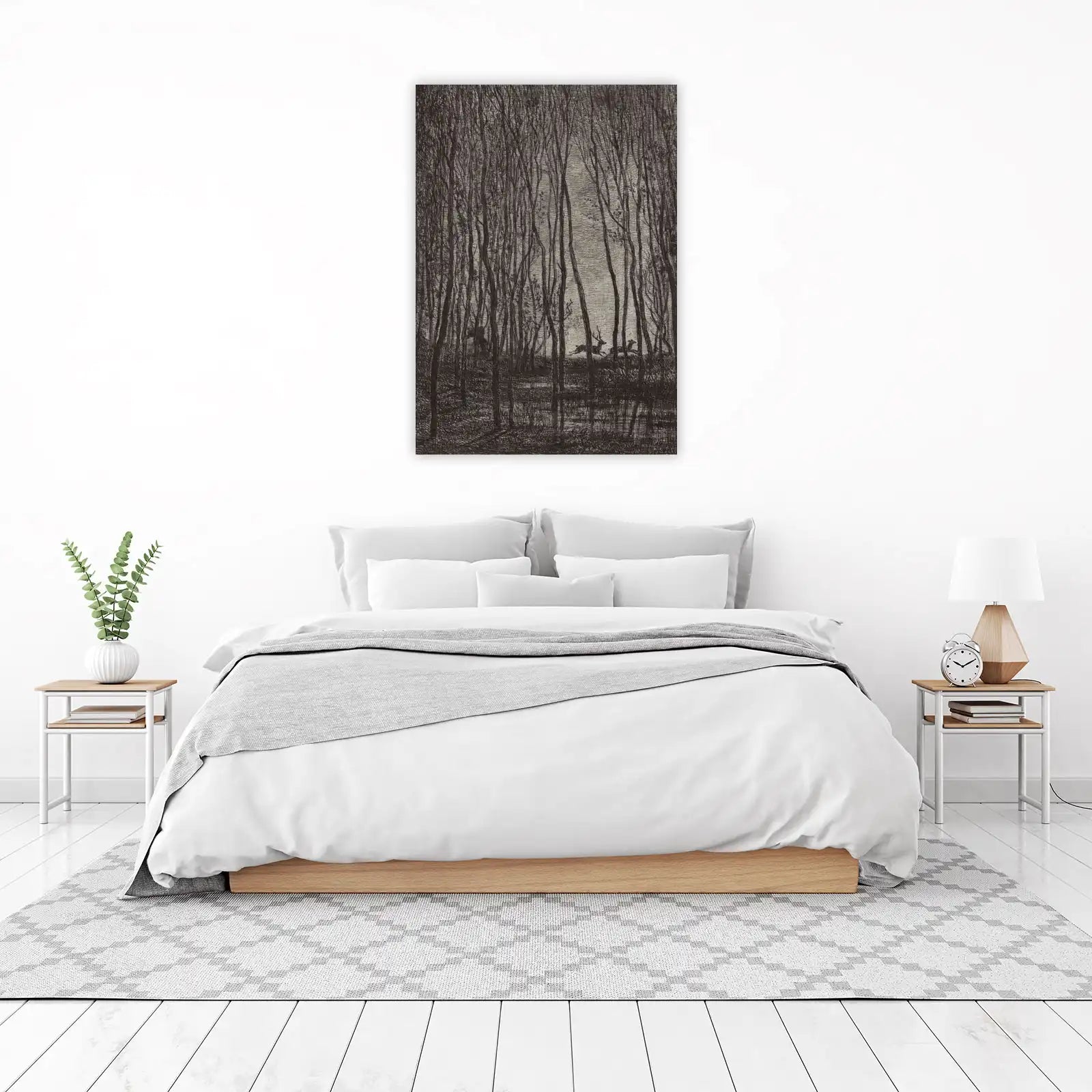 Mysterious Forest Deer Wall Art Wall Art