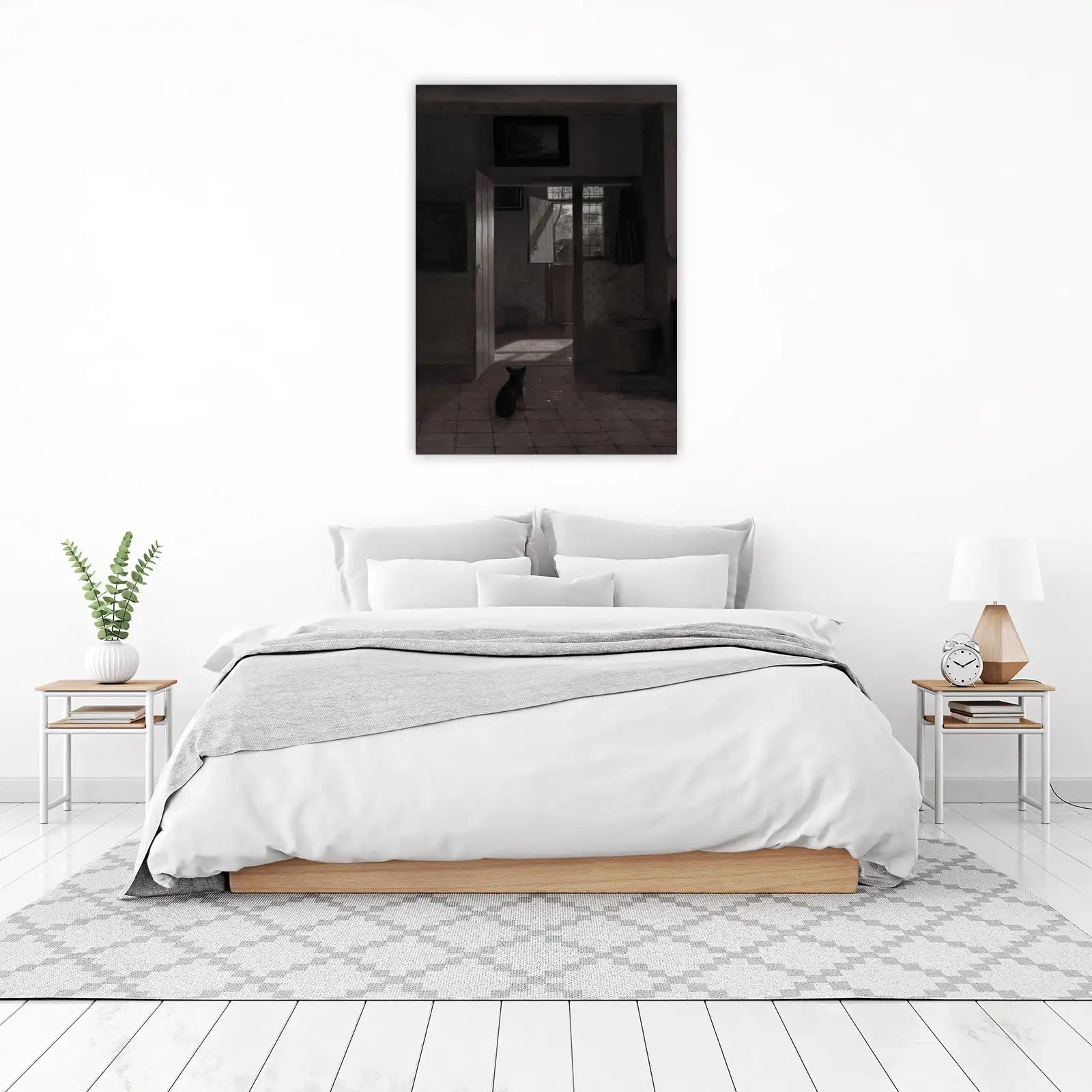 Serene Dog Waiting Wall Art - Home Decor