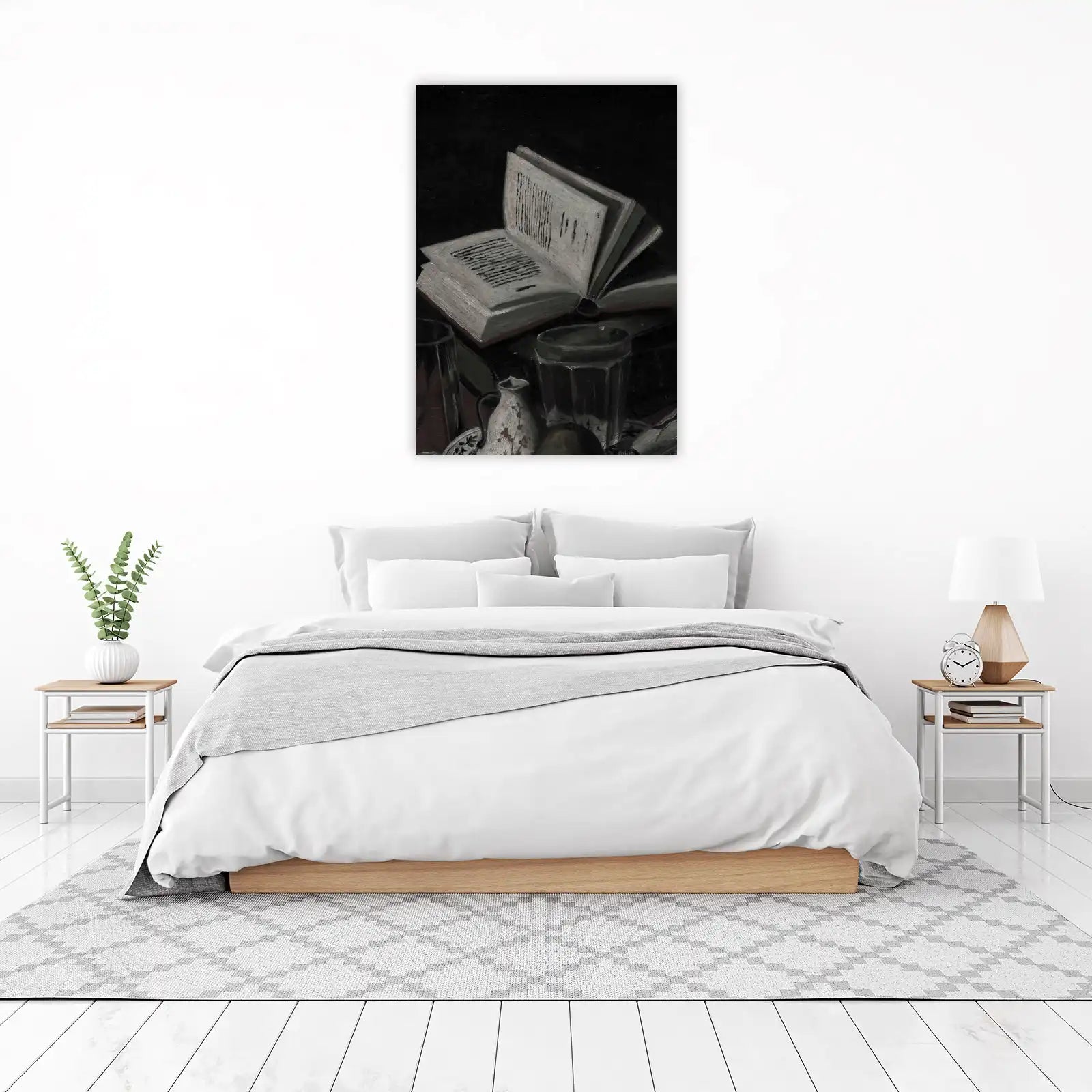 Vintage Still Life Book & Glasses Wall Art