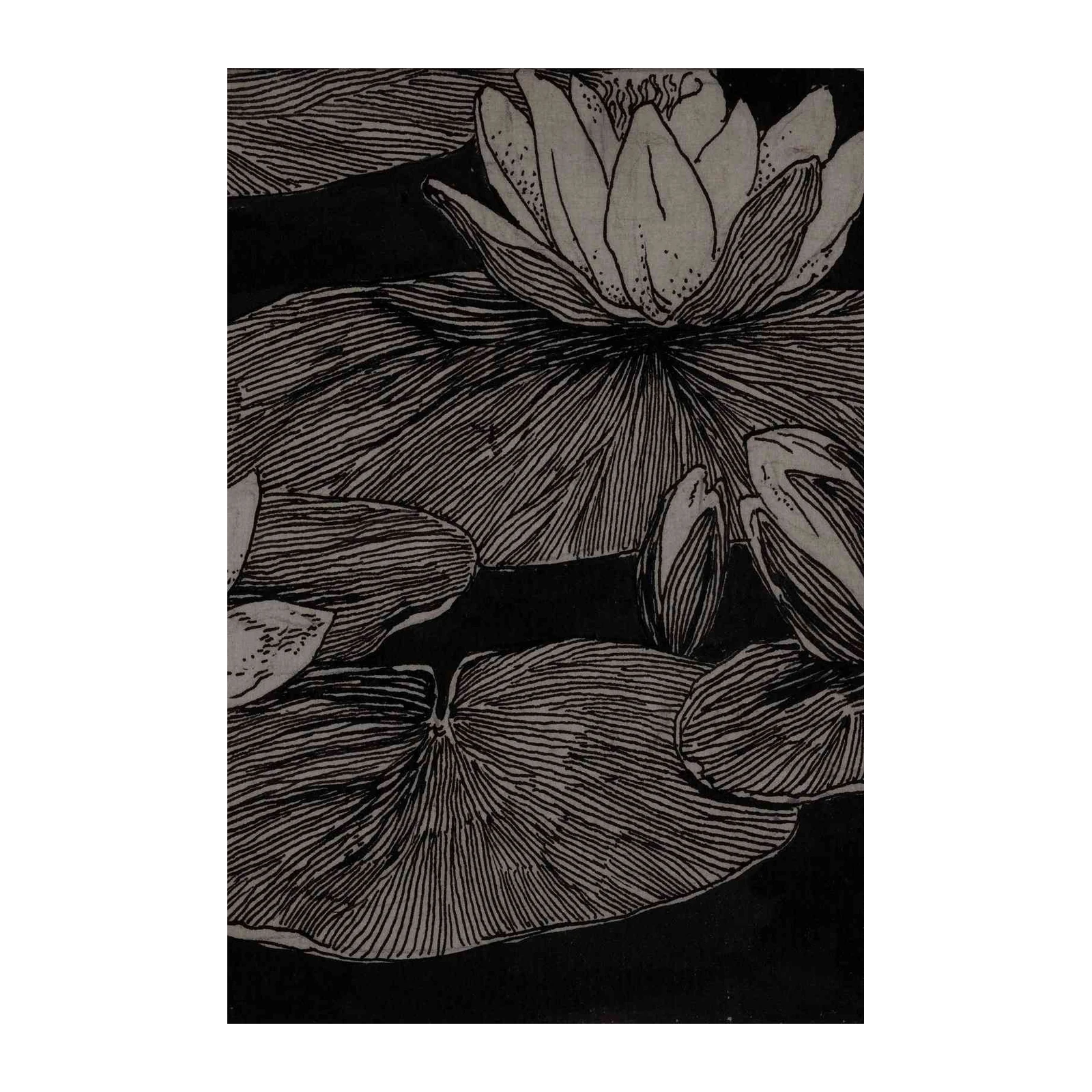 Monochromatic Lily Pad Art Wall Art