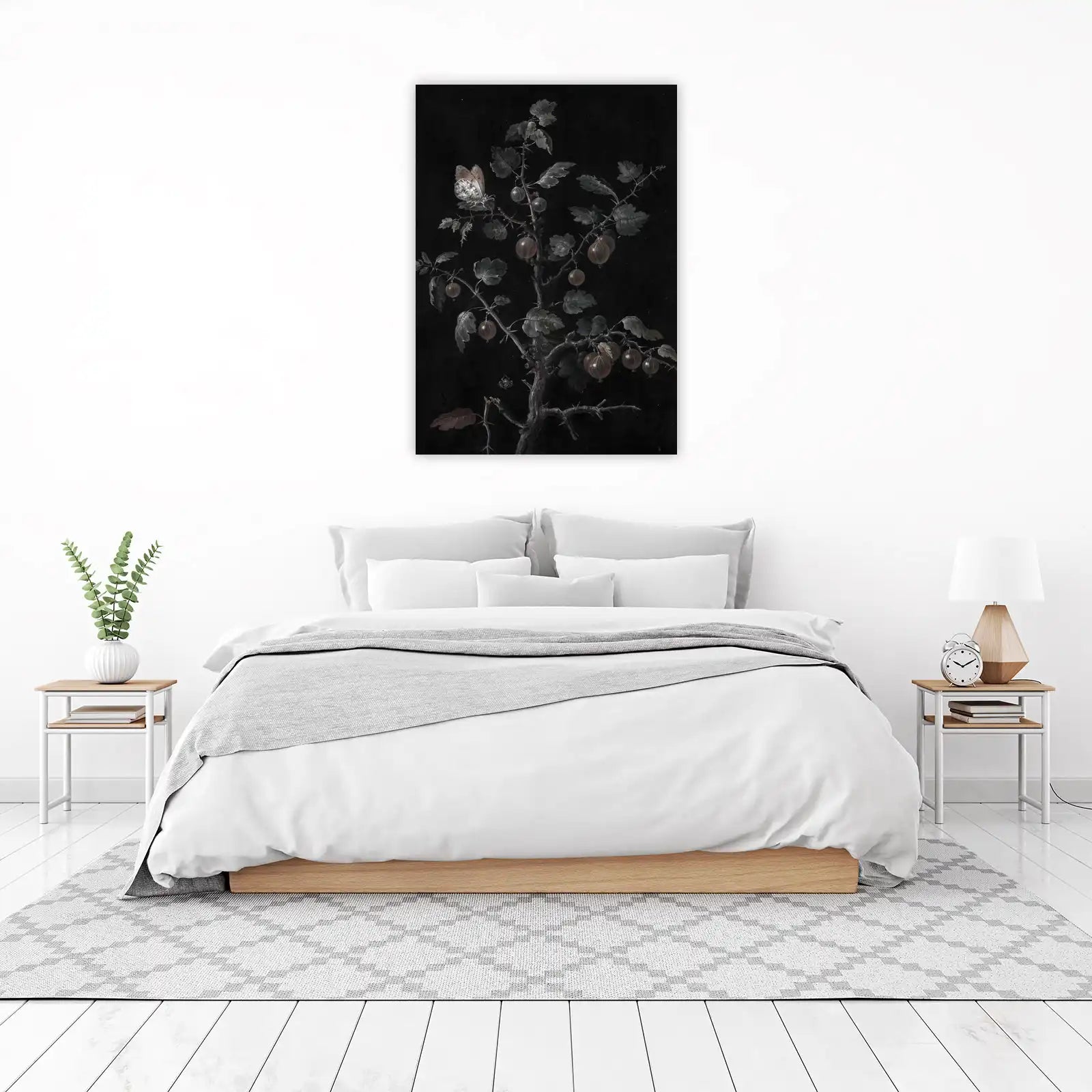 Vintage Butterfly & Gooseberry Botanical Wall Art