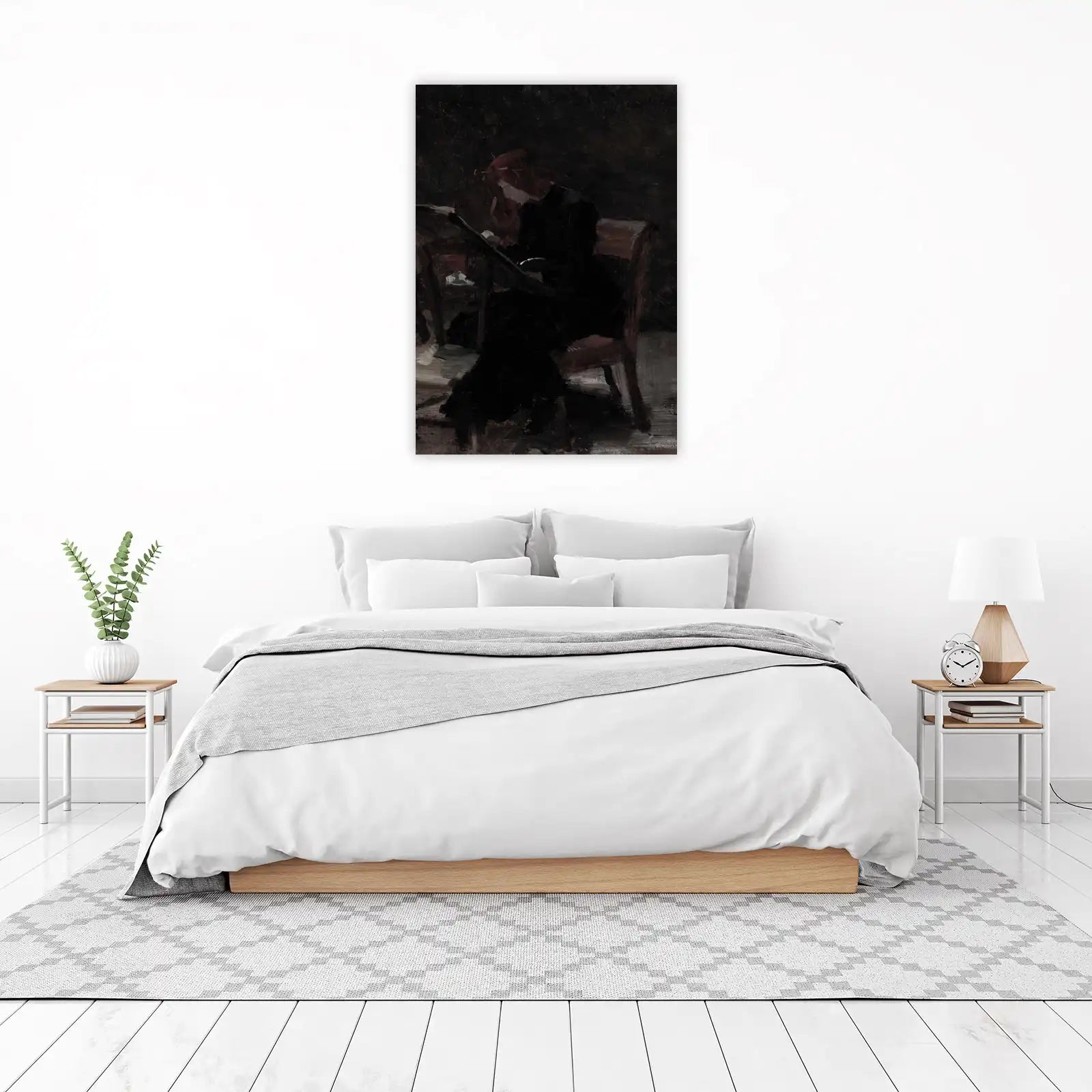 Mysterious Figure in Victorian Study Wall Art