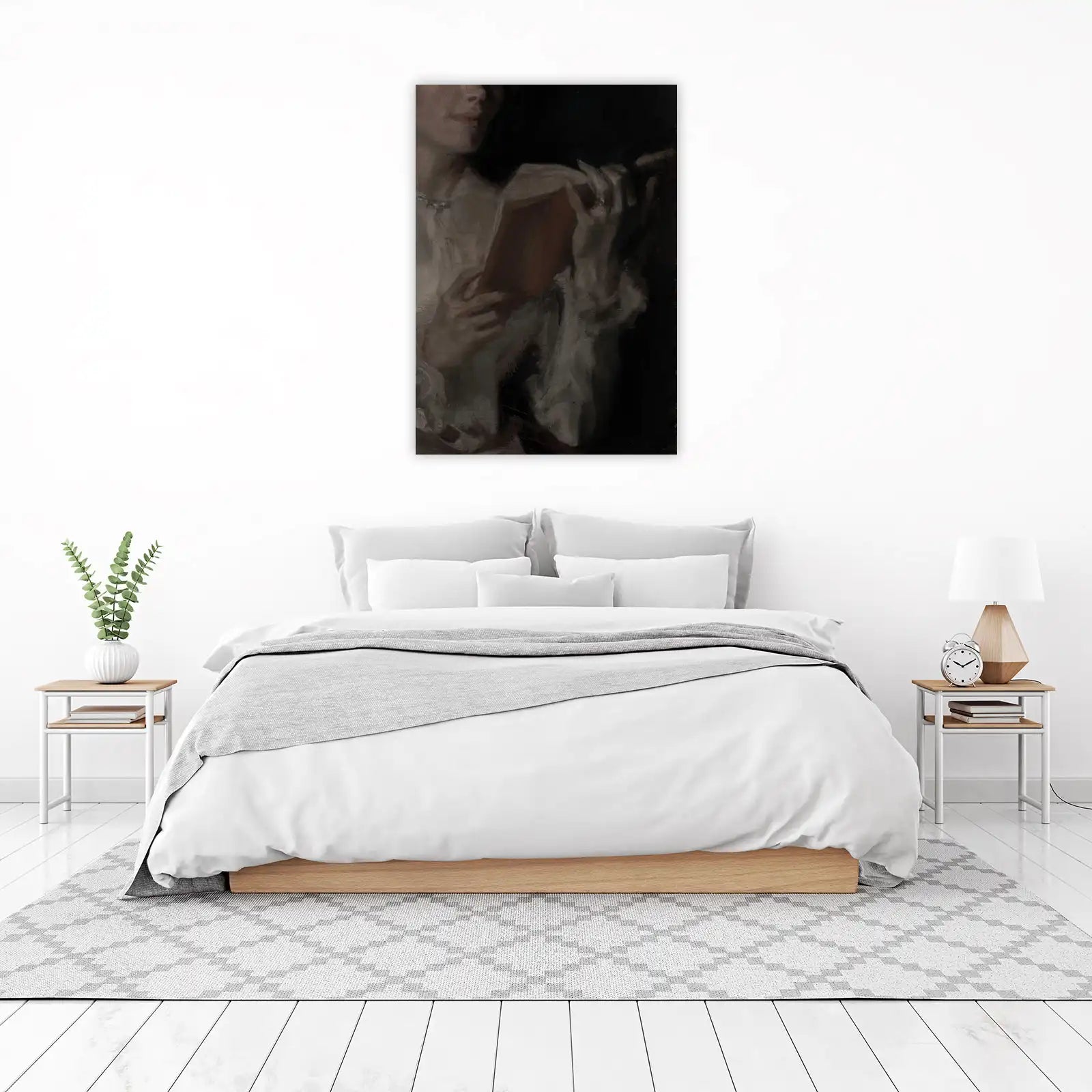 Vintage Lady Reading Book Wall Art