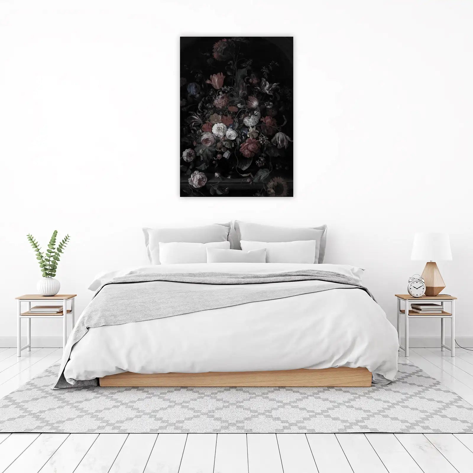 Dark Floral Still Life Baroque Wall Art