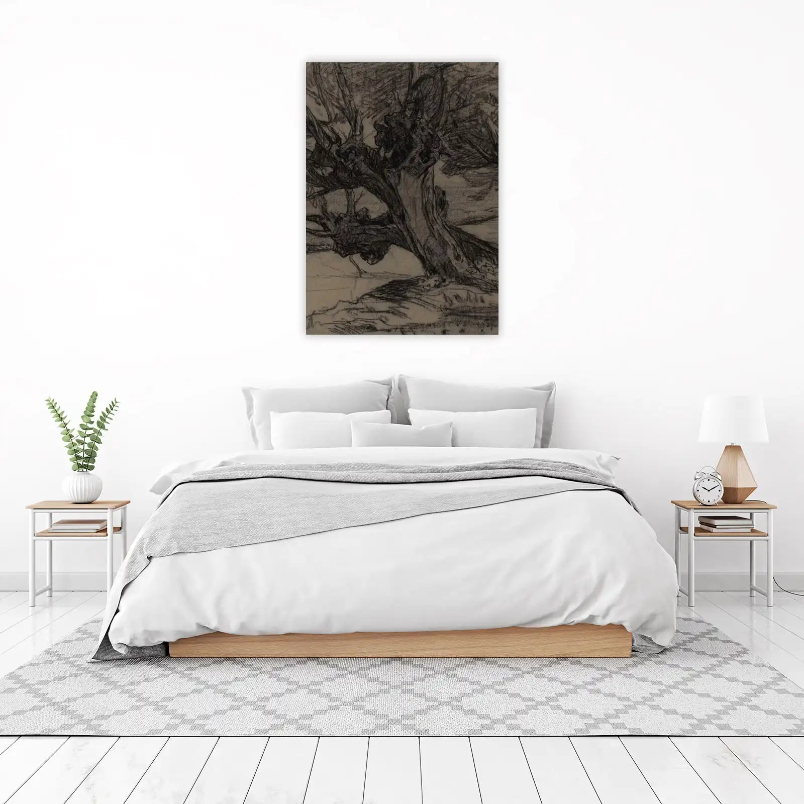 Textured Tree Sketch Wall Art Wall Art