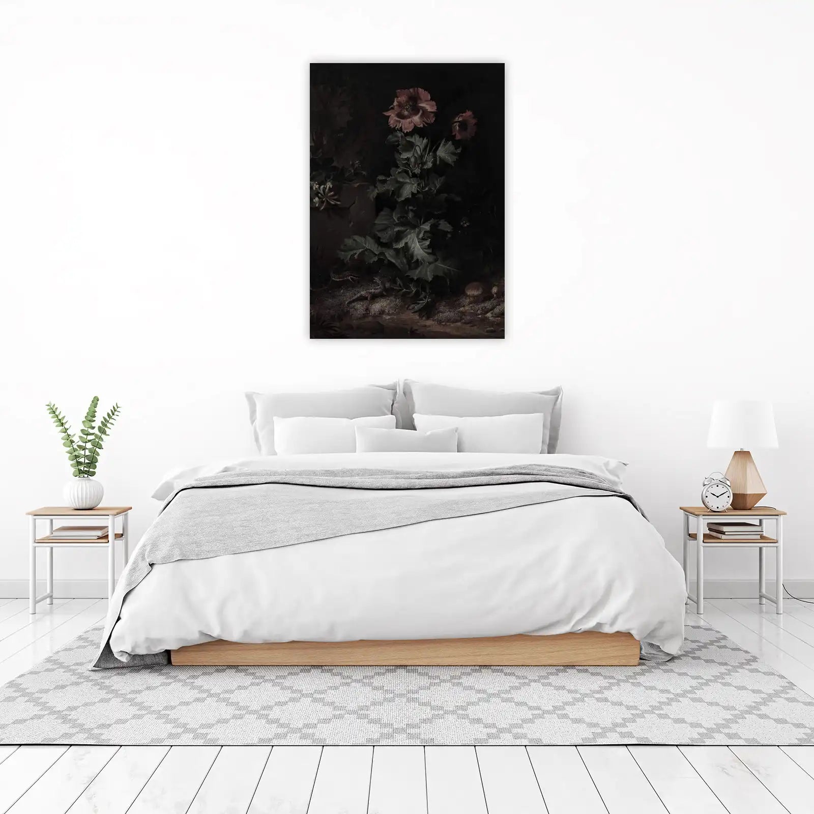 Dramatic Floral & Fauna Vintage Wall Art
