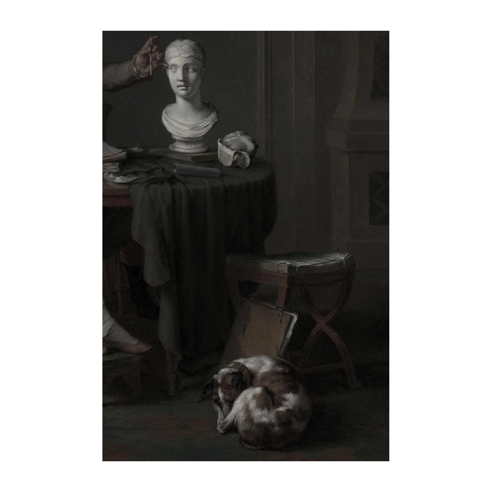 Classical Studio Scene Dog Wall Art
