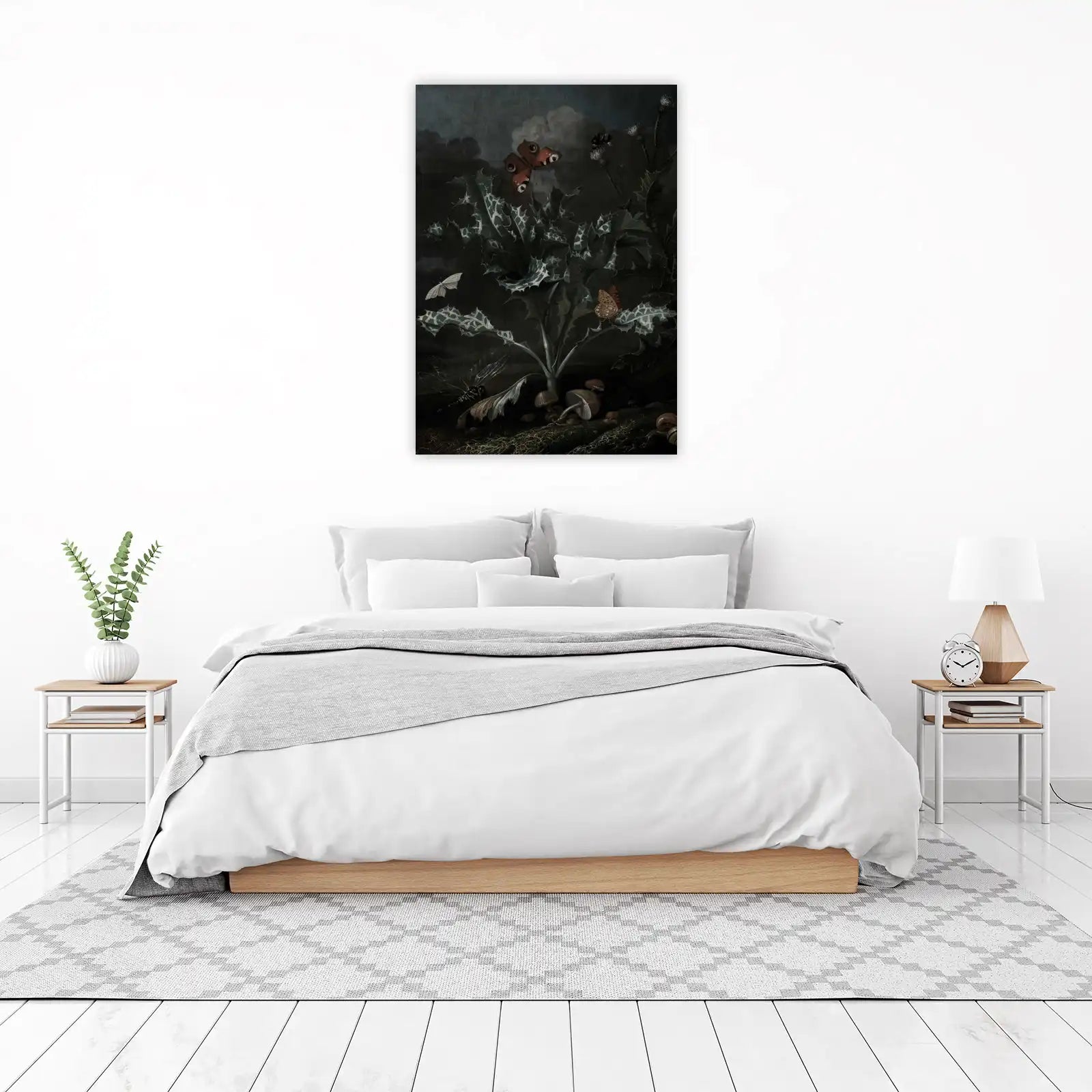 Dark Nature Still Life Butterflies Wall Art