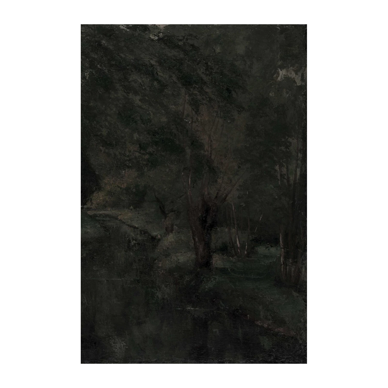 Dark Forest Landscape Vintage Wall Art