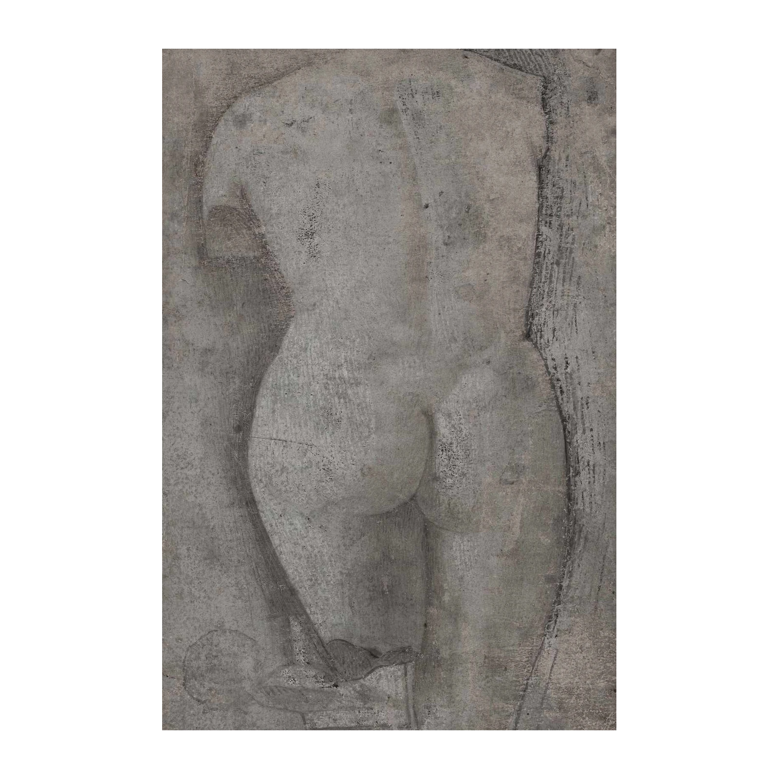 Elegant Torso Charcoal Study Wall Art