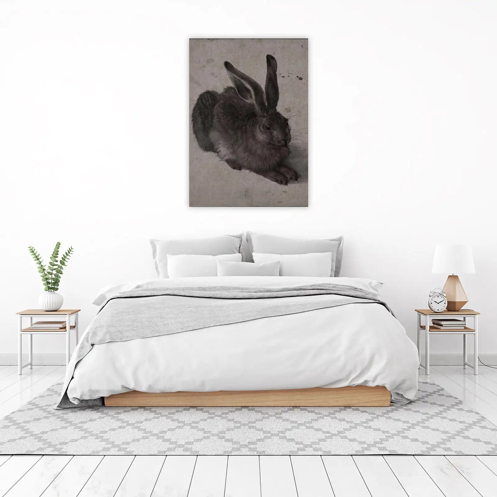 Detailed Hare Study Vintage Animal Wall Art