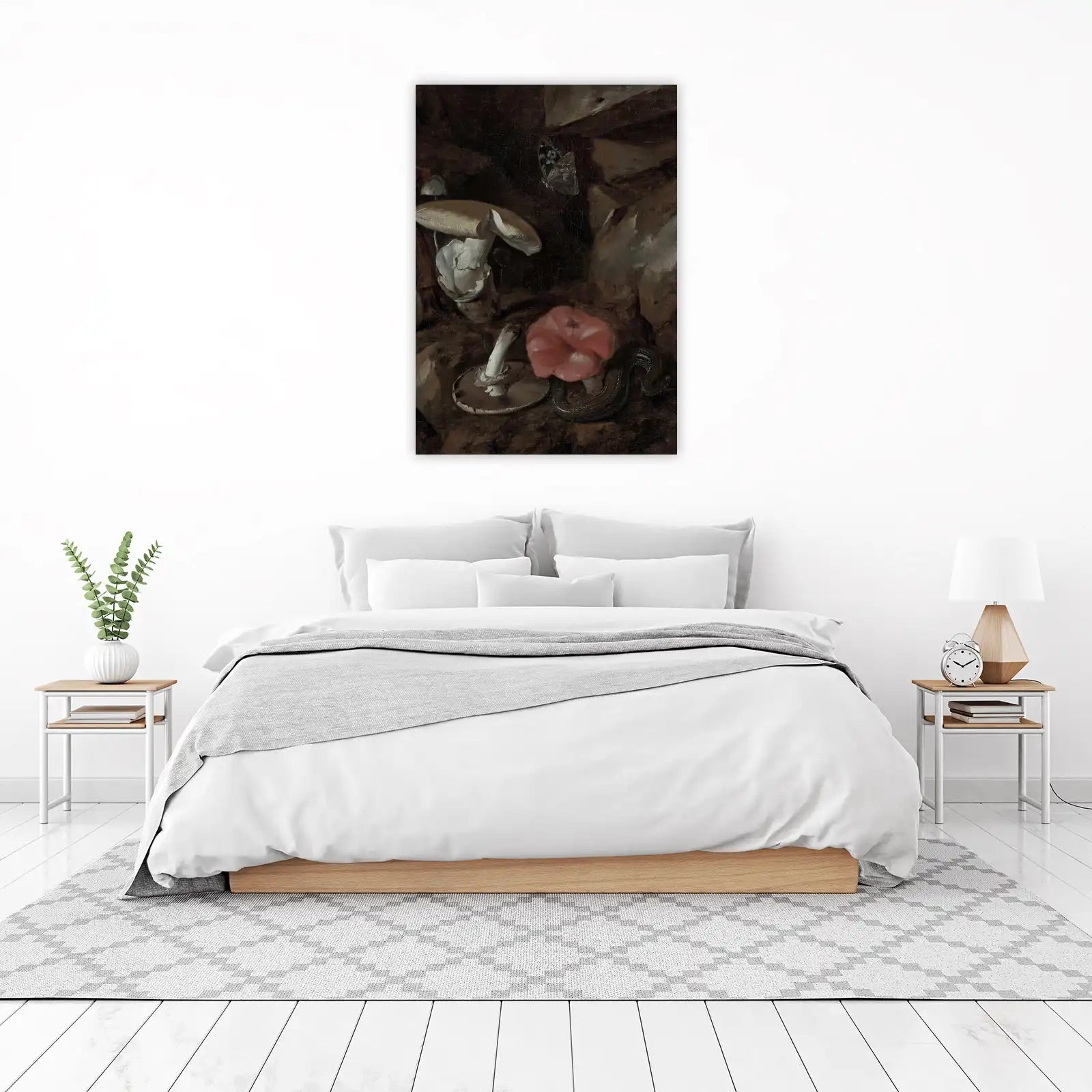 Mysterious Butterfly & Mushroom Still Life Wall Art