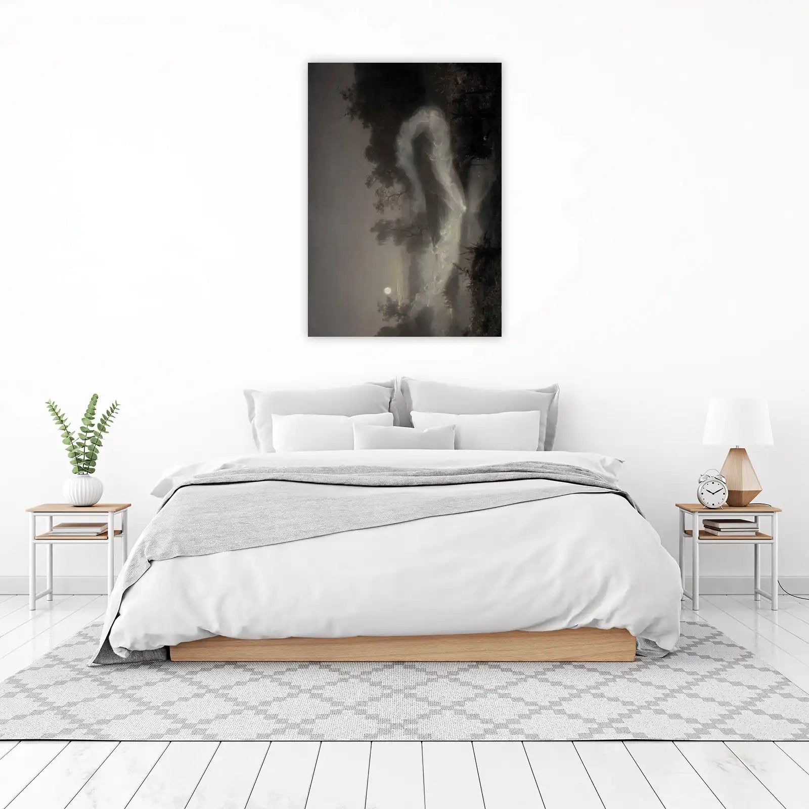 Mystic Forest Figures Moonlit Wall Art