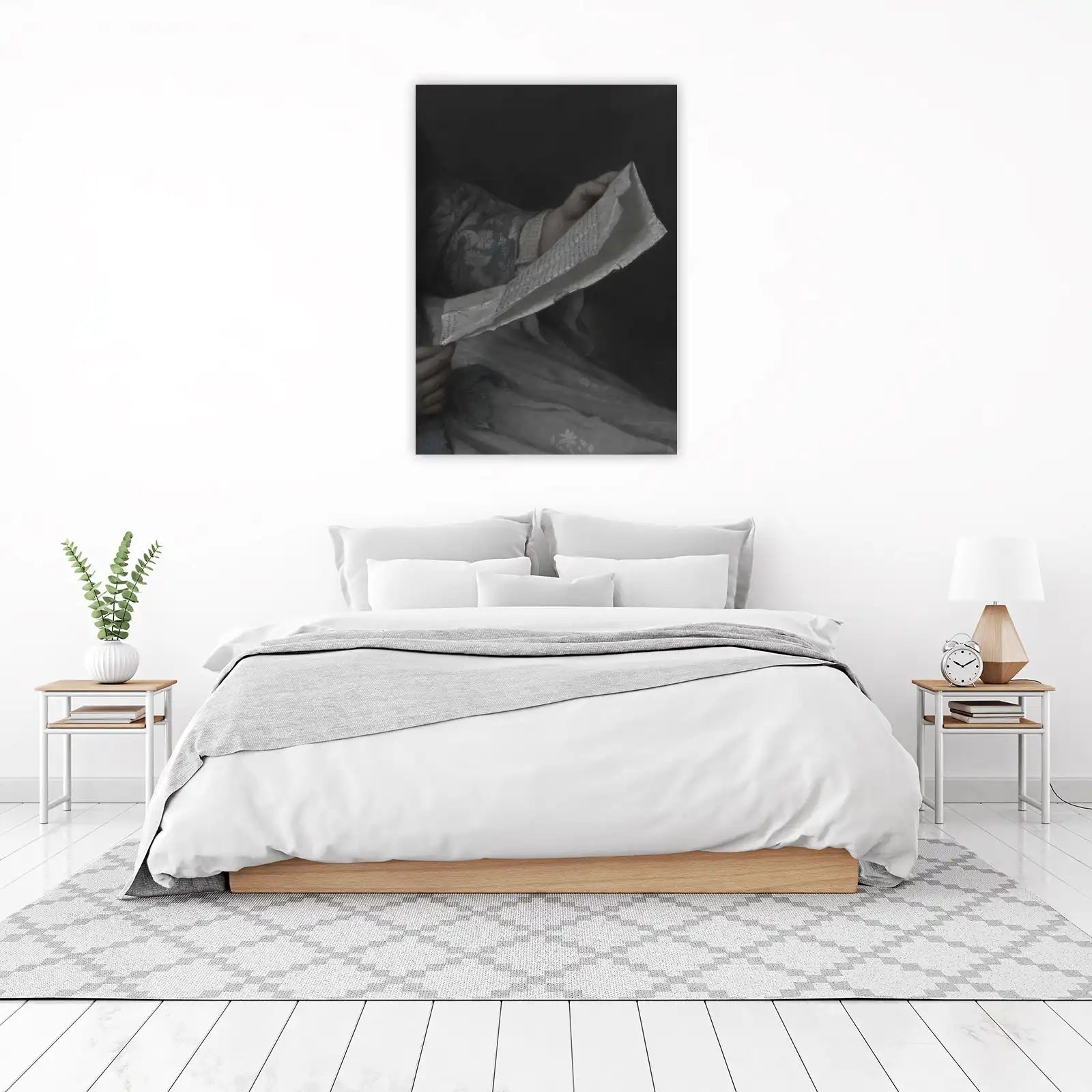 Vintage Letter Reading Woman Wall Art