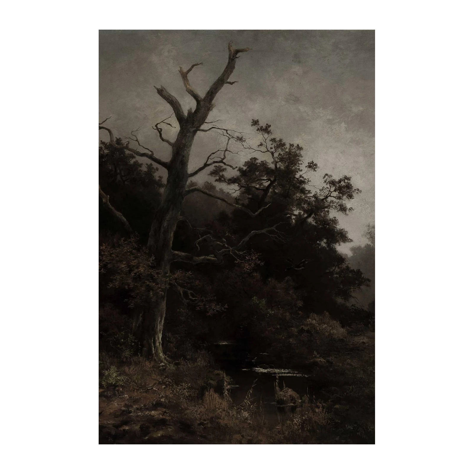 Moody Forest & Dead Tree Wall Art