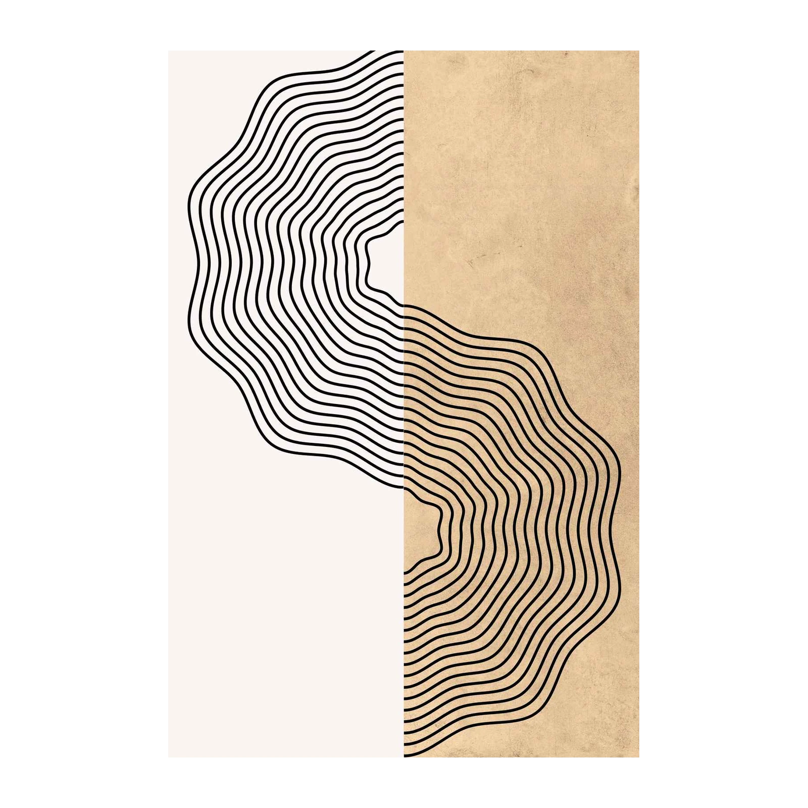 Abstract Wave Line Art Wall Art