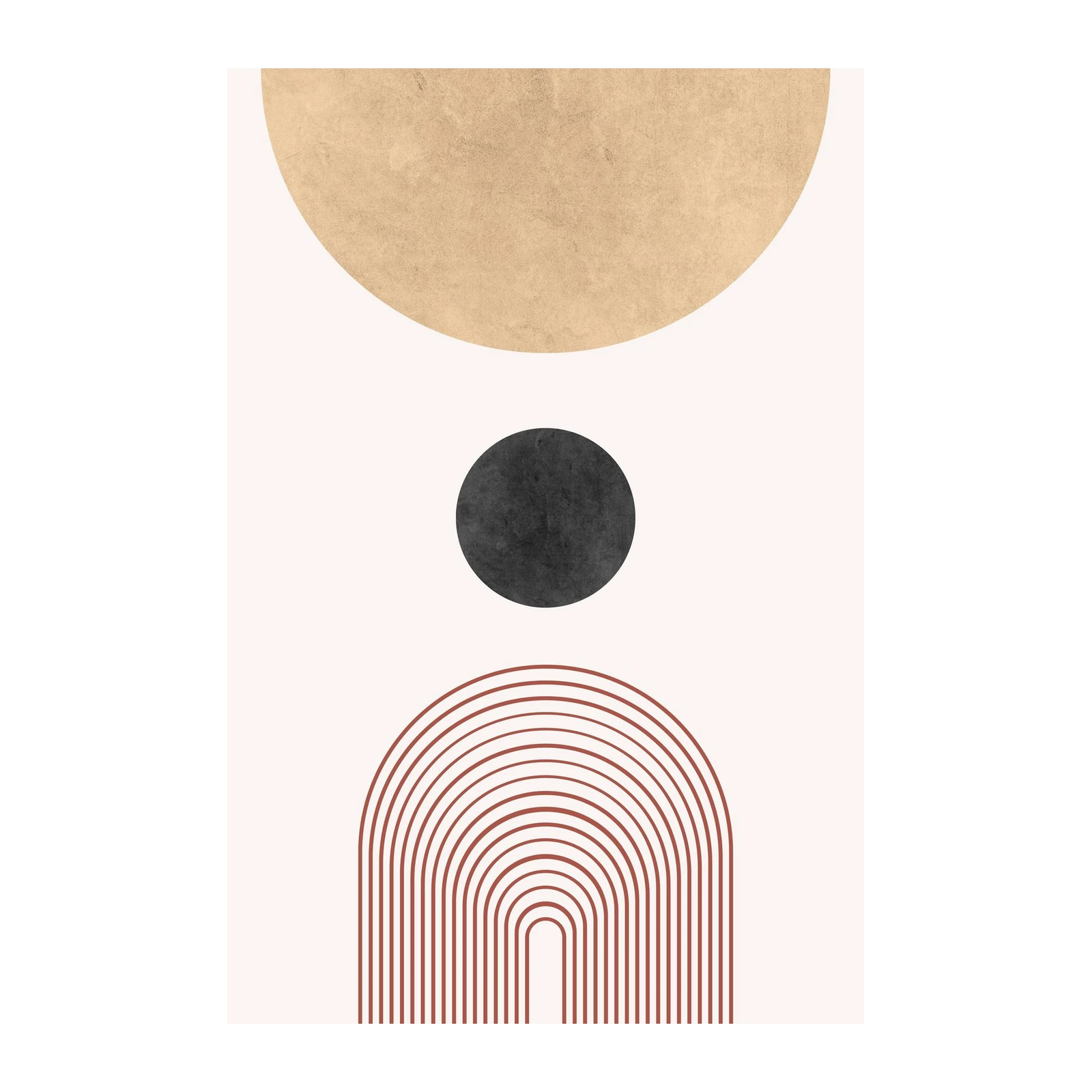 Modern Abstract Arch & Circles Wall Art