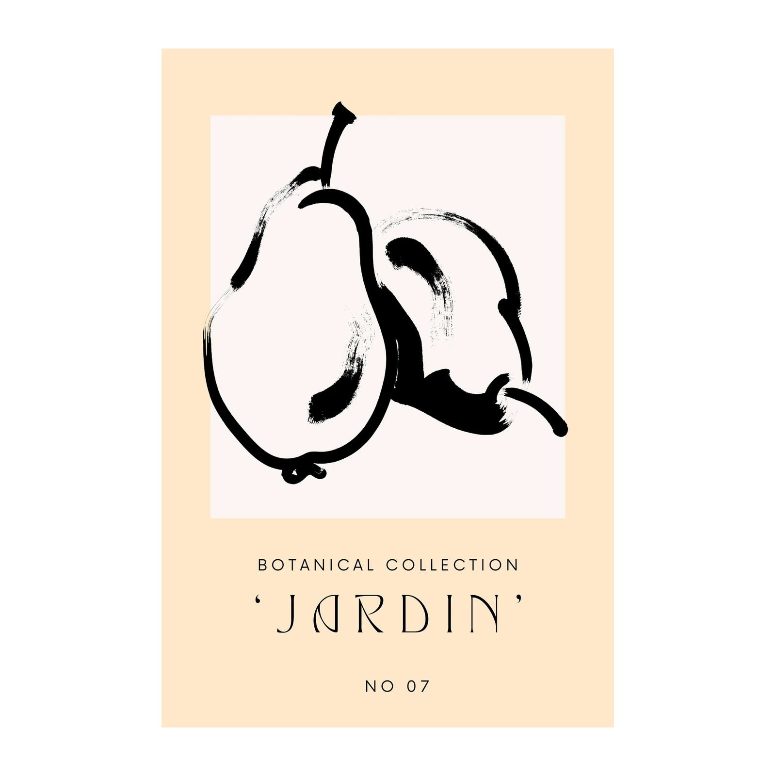 Abstract Pear Botanical Art Wall Art